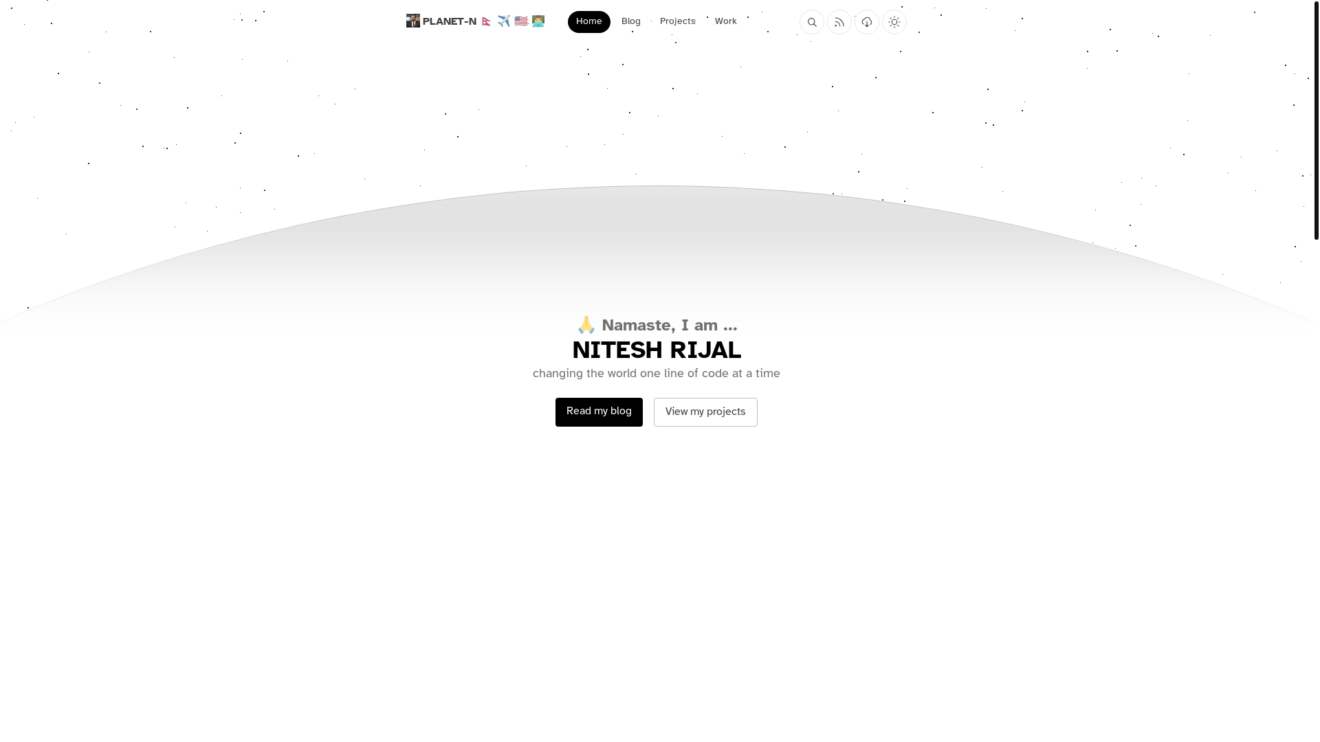 website screenshot of https://niteshrijal-com.pages.dev/