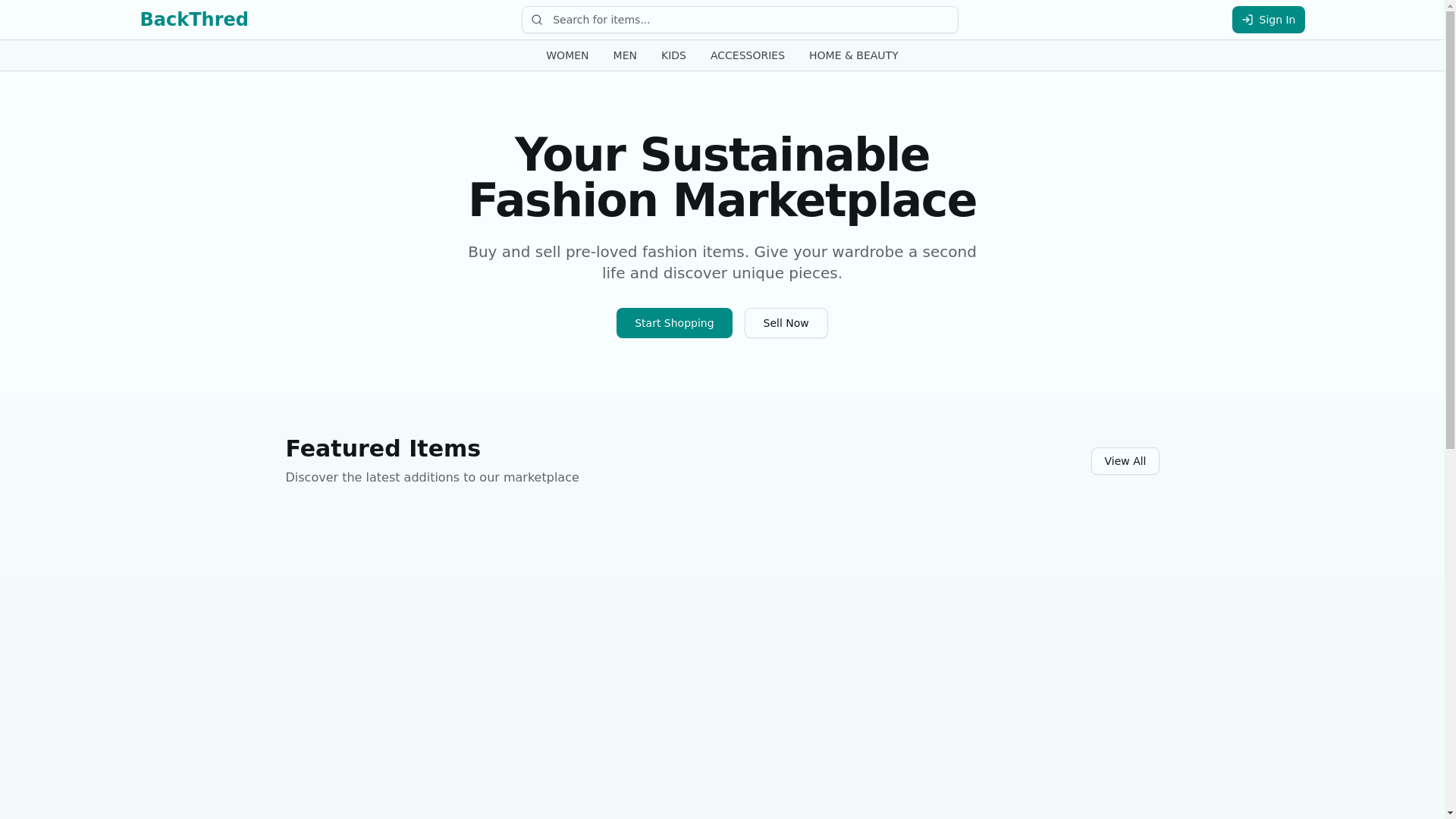 website screenshot of https://backthred.com/