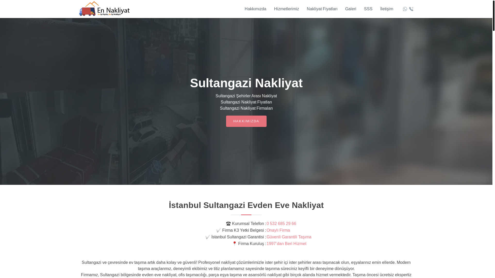 website screenshot of https://sultangazi-nakliyat.com.tr/