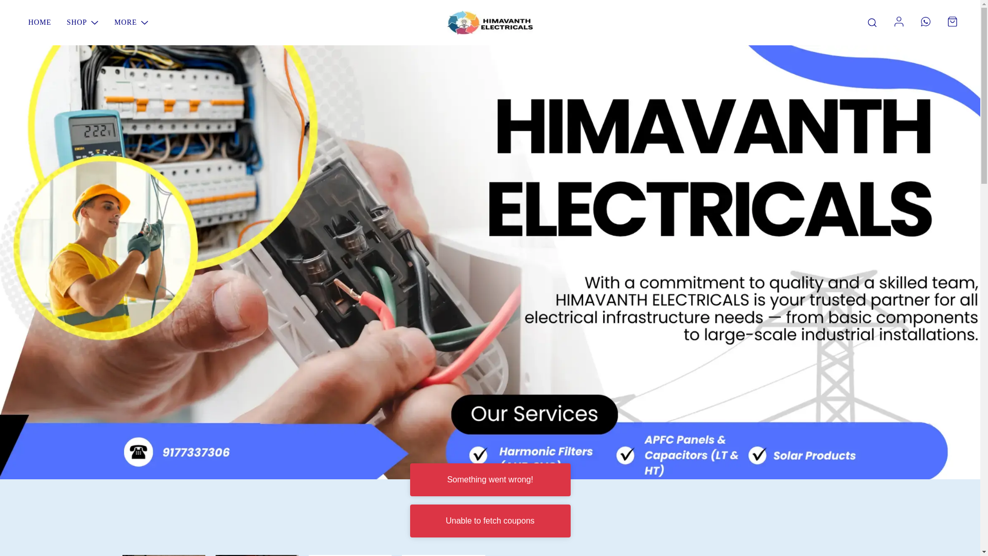 website screenshot of https://himavanthelectricals.in/