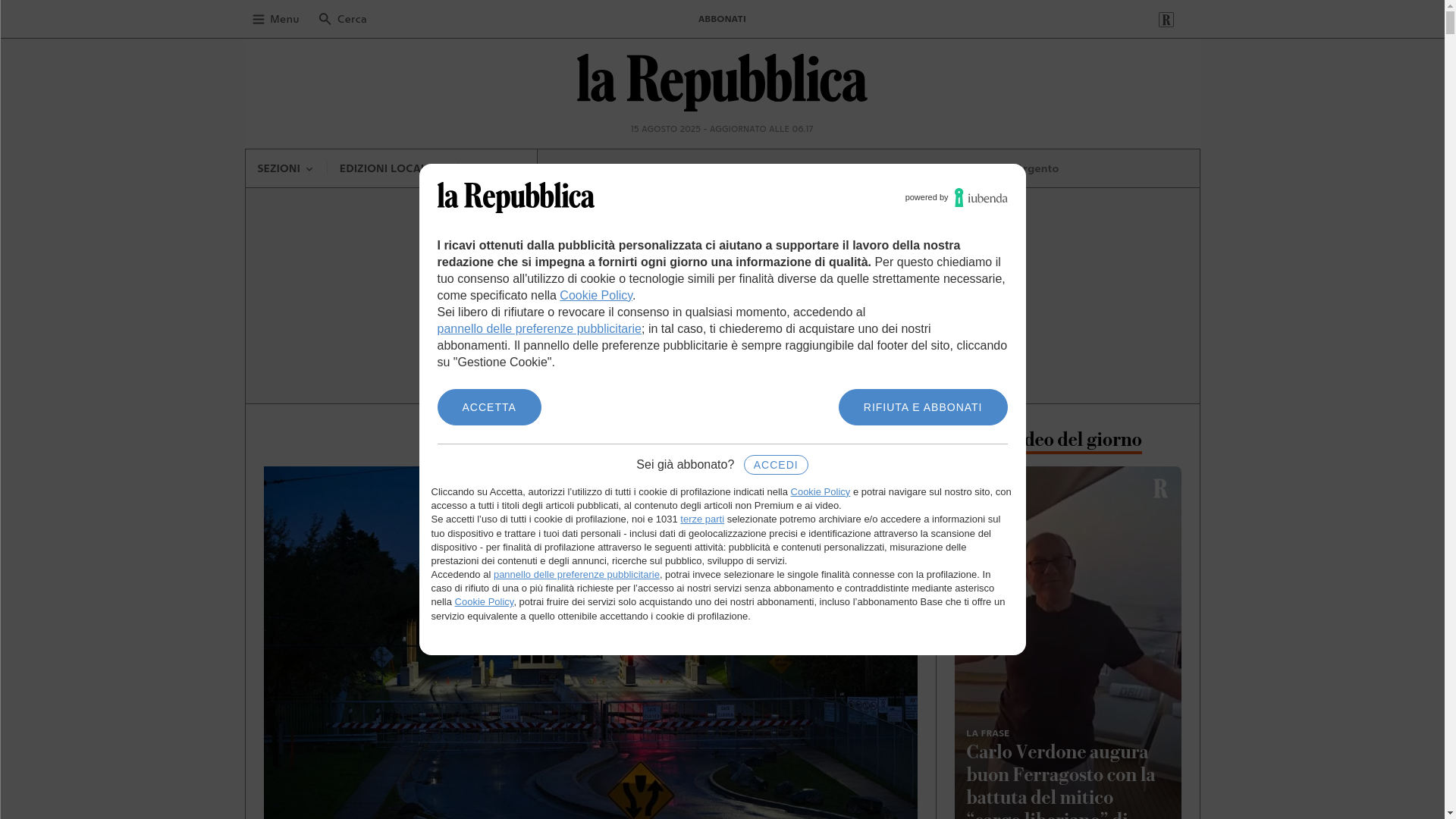website screenshot of https://repubblica.it