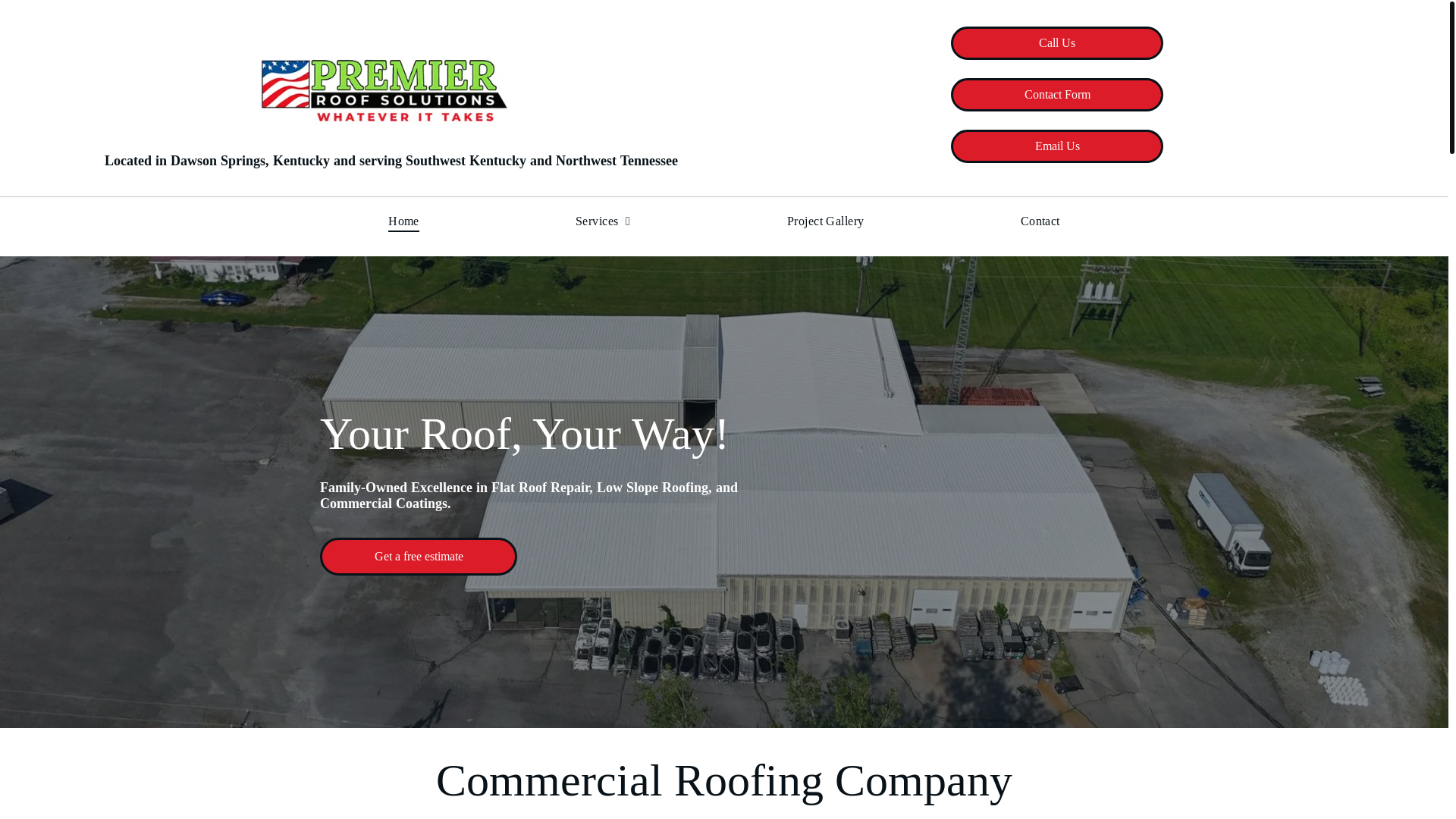 website screenshot of https://getpremierroof.com/