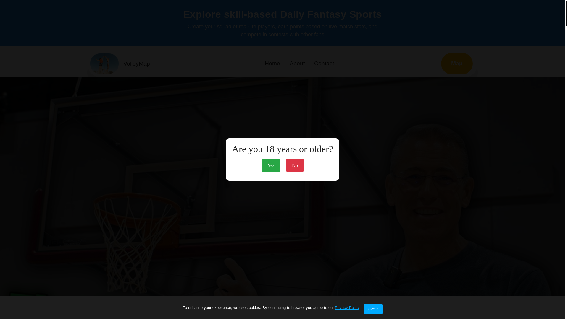 website screenshot of https://volleyballsetterzones.com/
