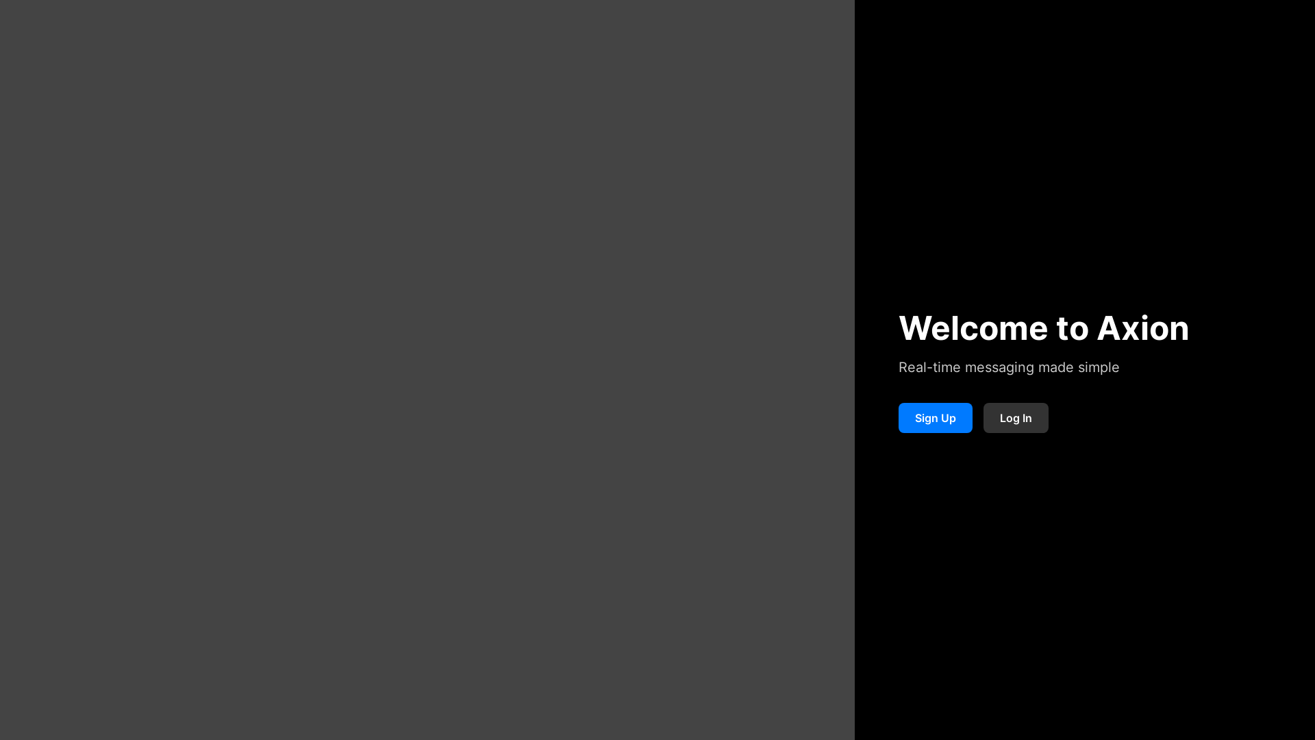 website screenshot of https://axionchat.app/