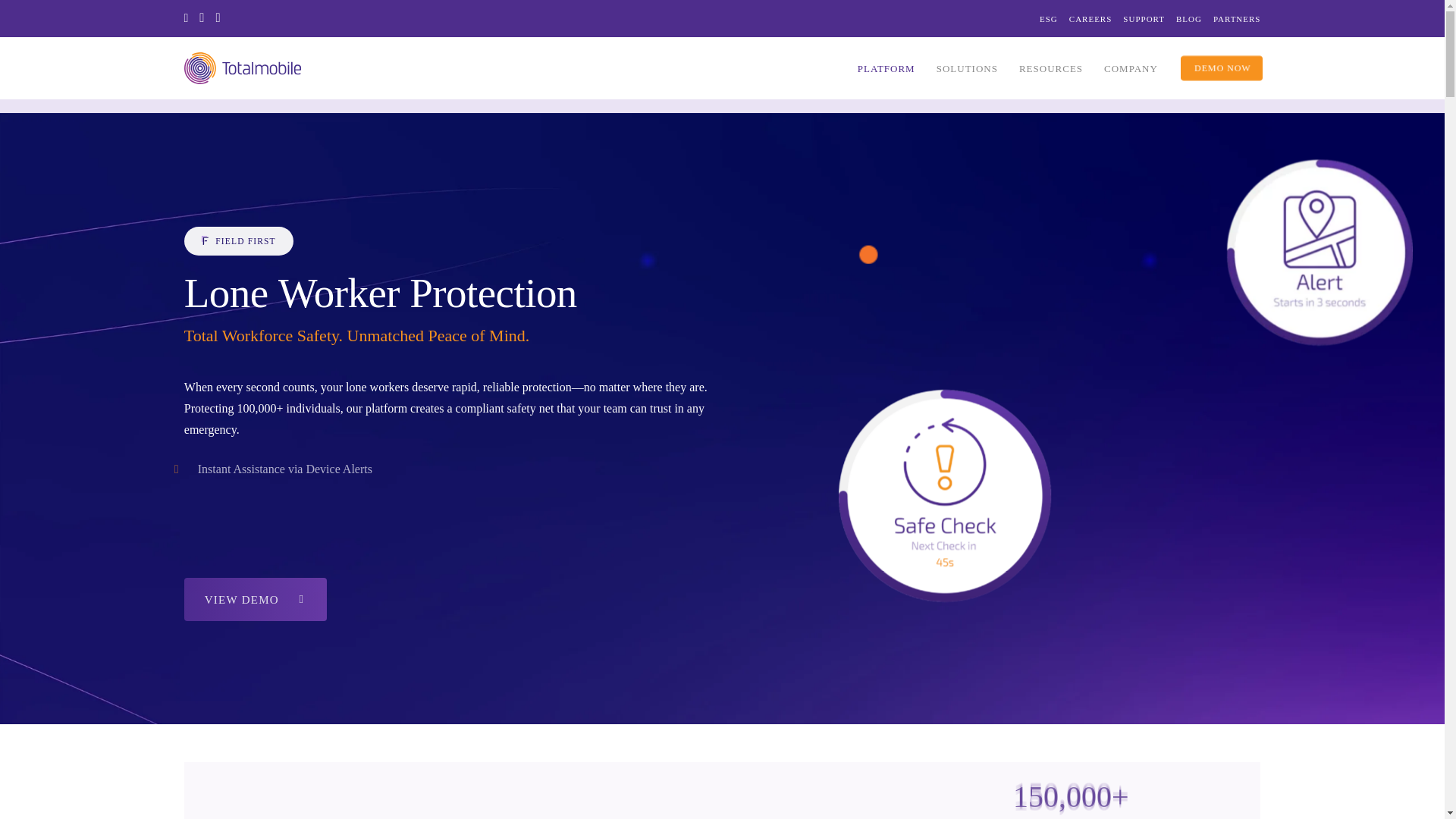 website screenshot of https://loneworkersolution.co.uk