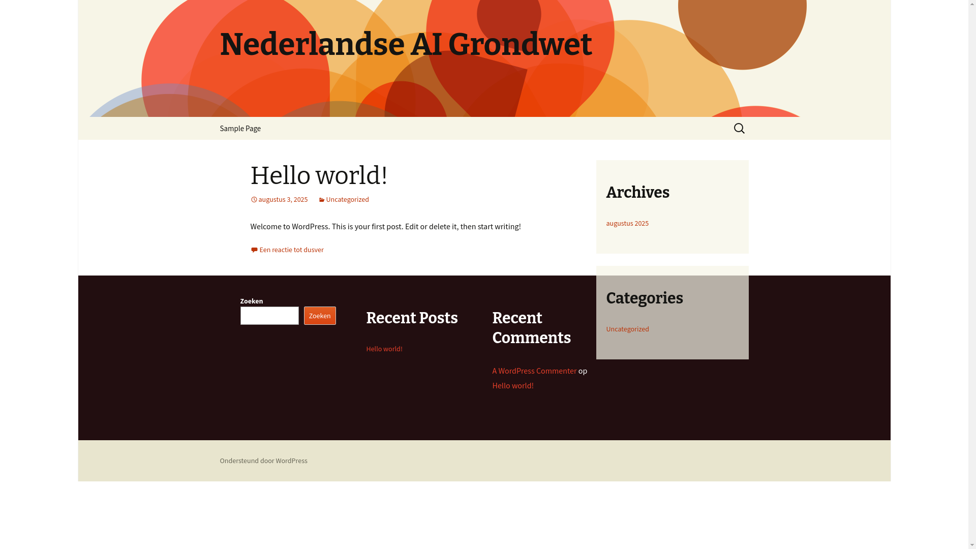 website screenshot of https://nederlandseaigrondwet.nl/