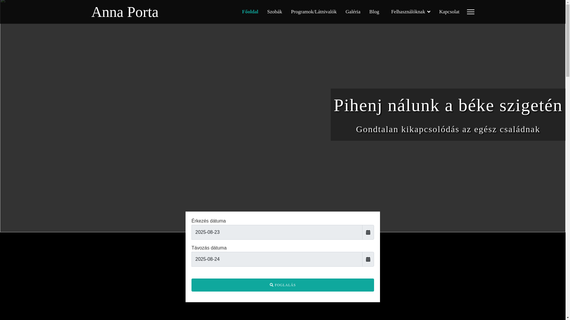 website screenshot of https://annaporta.hu/