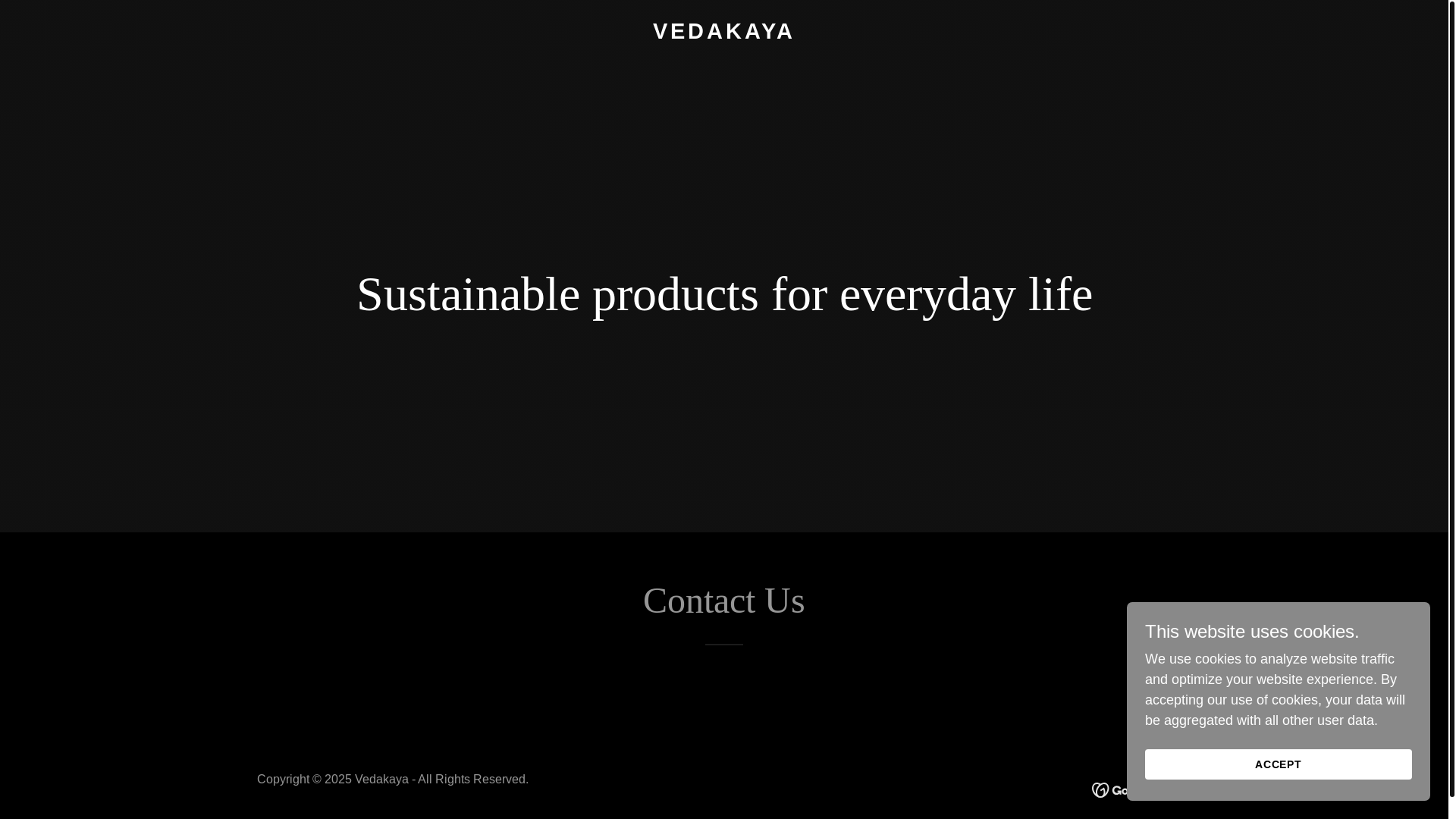 website screenshot of https://vedakaya.shop/