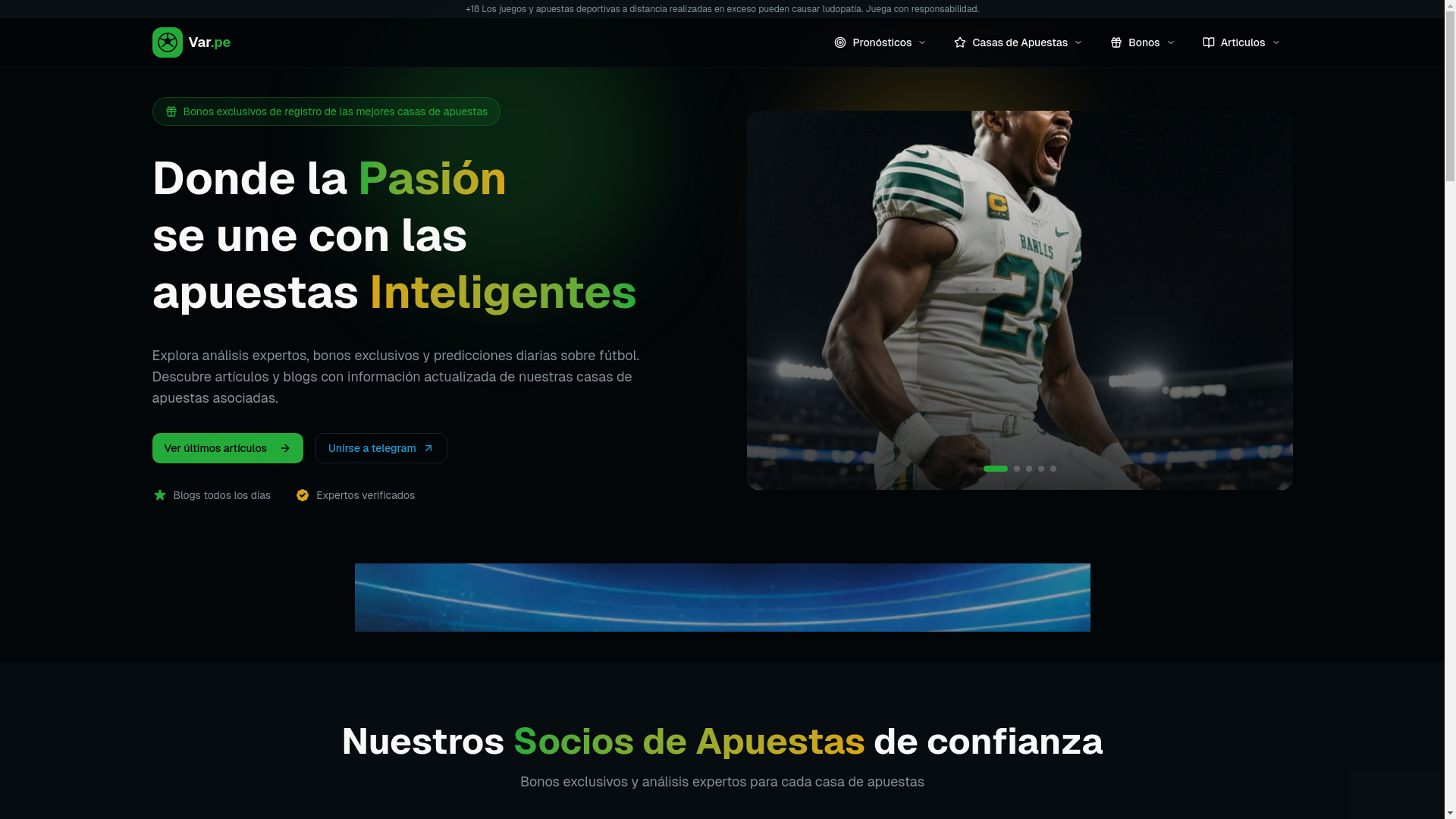 website screenshot of https://var.pe/