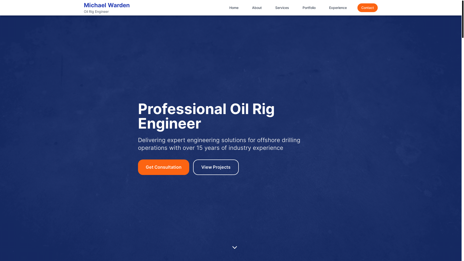website screenshot of https://michaelwarden.org/