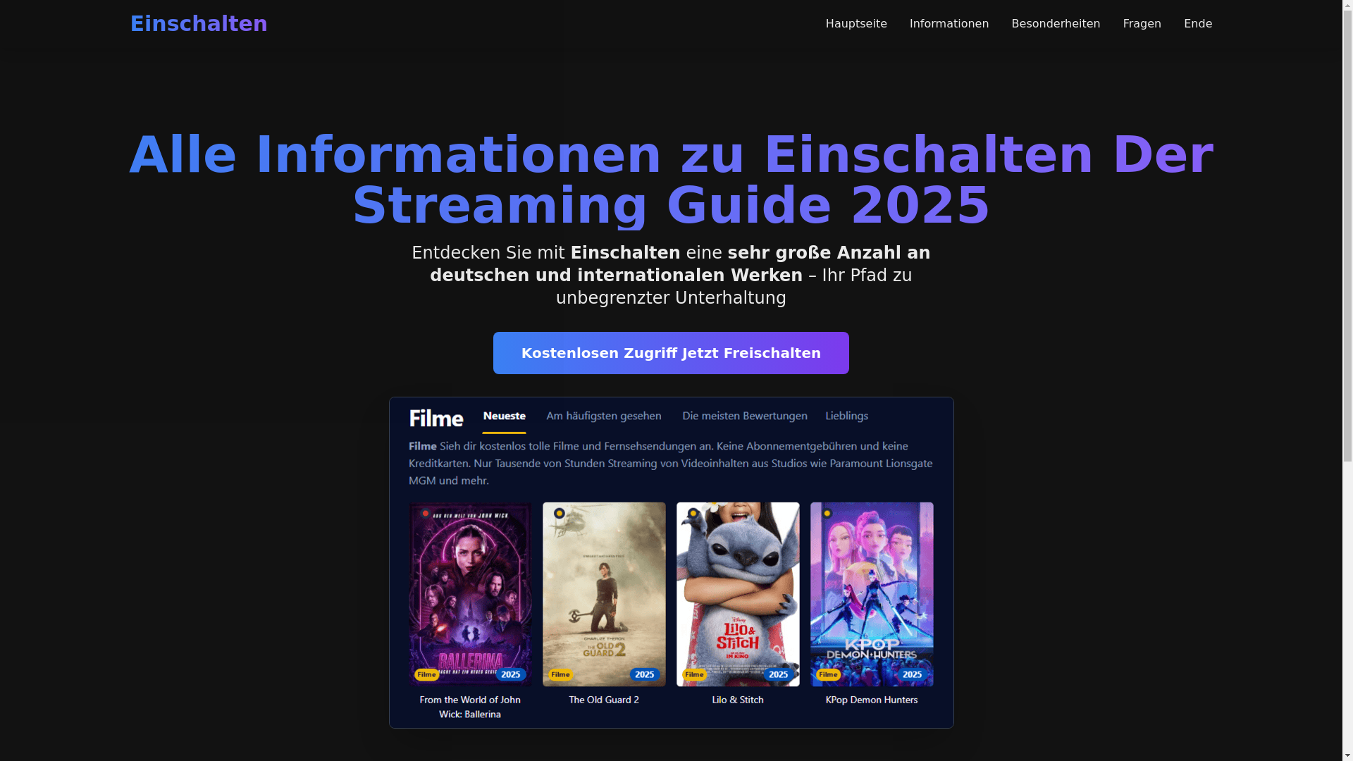 website screenshot of https://einschalten-mnkp.pages.dev/