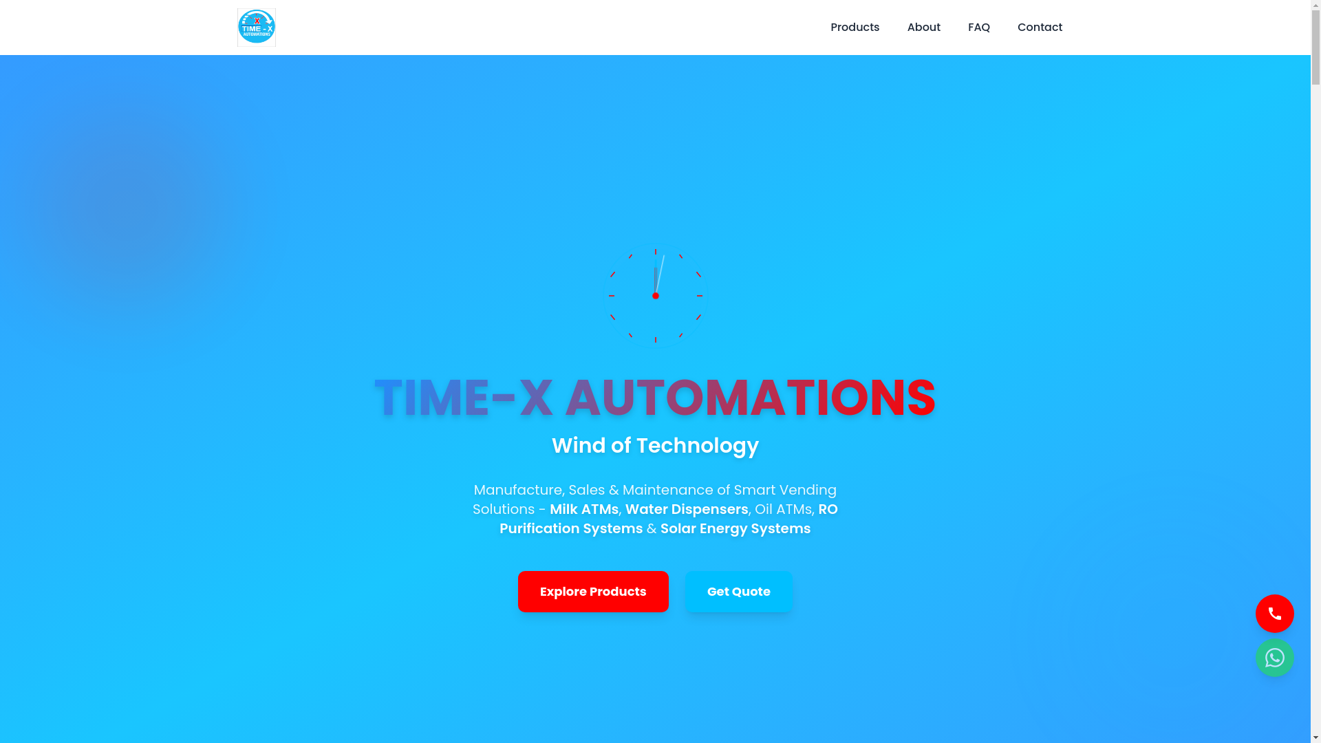 website screenshot of https://timexautomations.com/