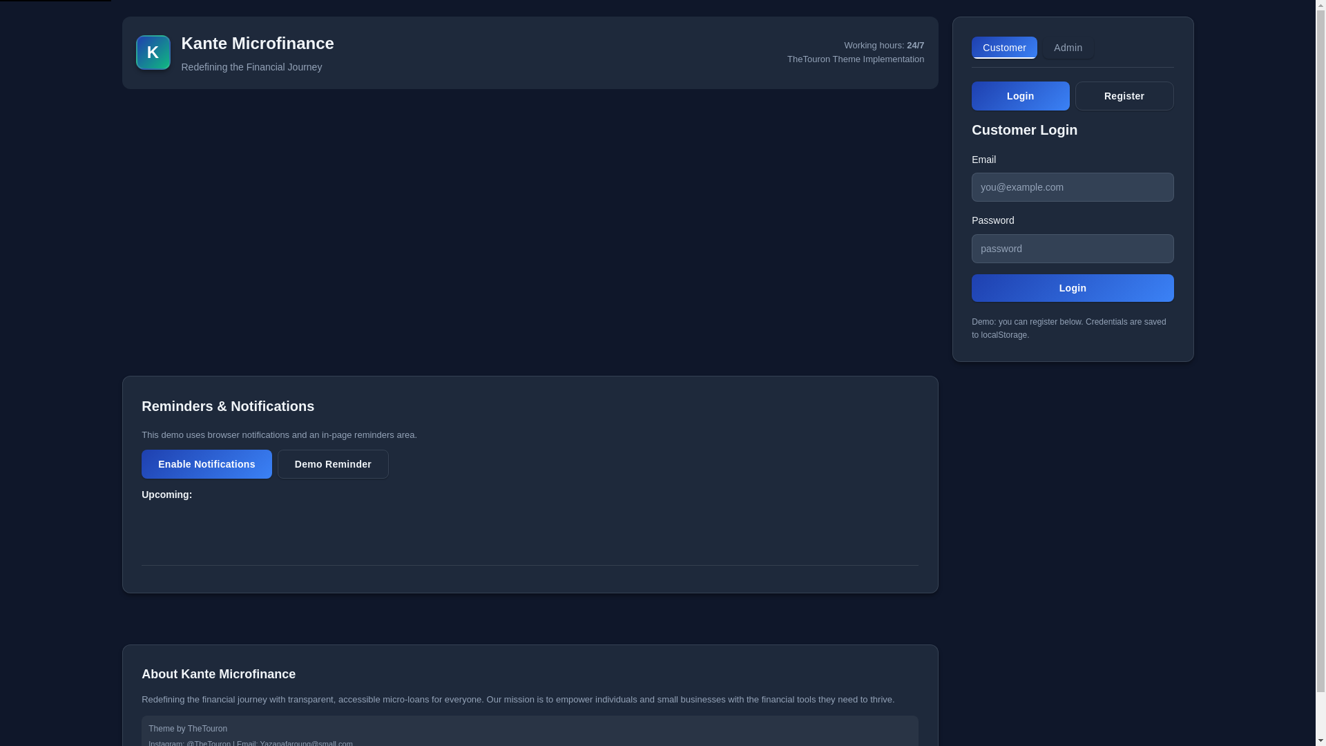 website screenshot of https://kanteloan.pages.dev/