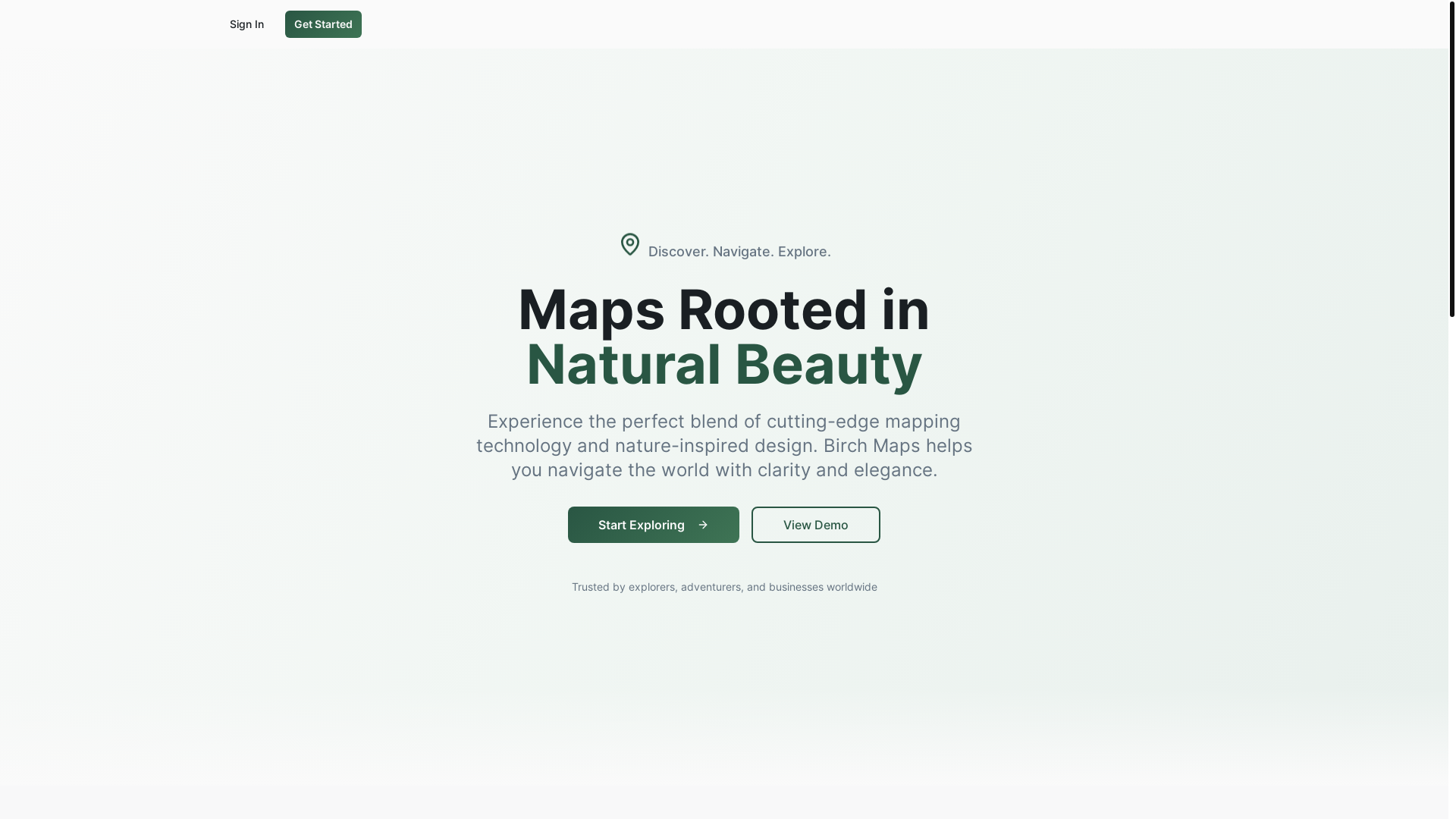 website screenshot of https://birchmaps.co.uk/
