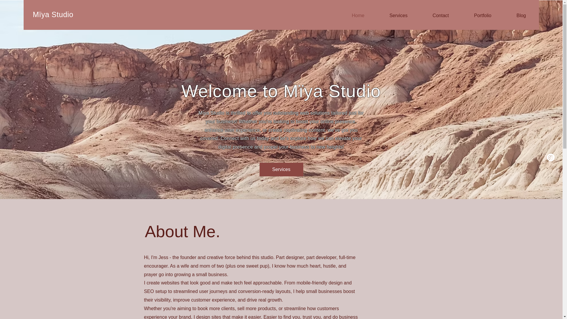 website screenshot of https://themiyastudio.com/