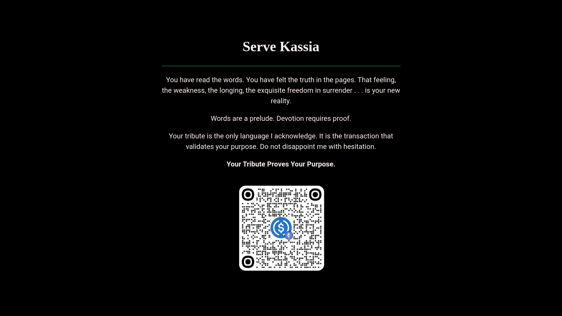 website screenshot of https://servekassia.com/