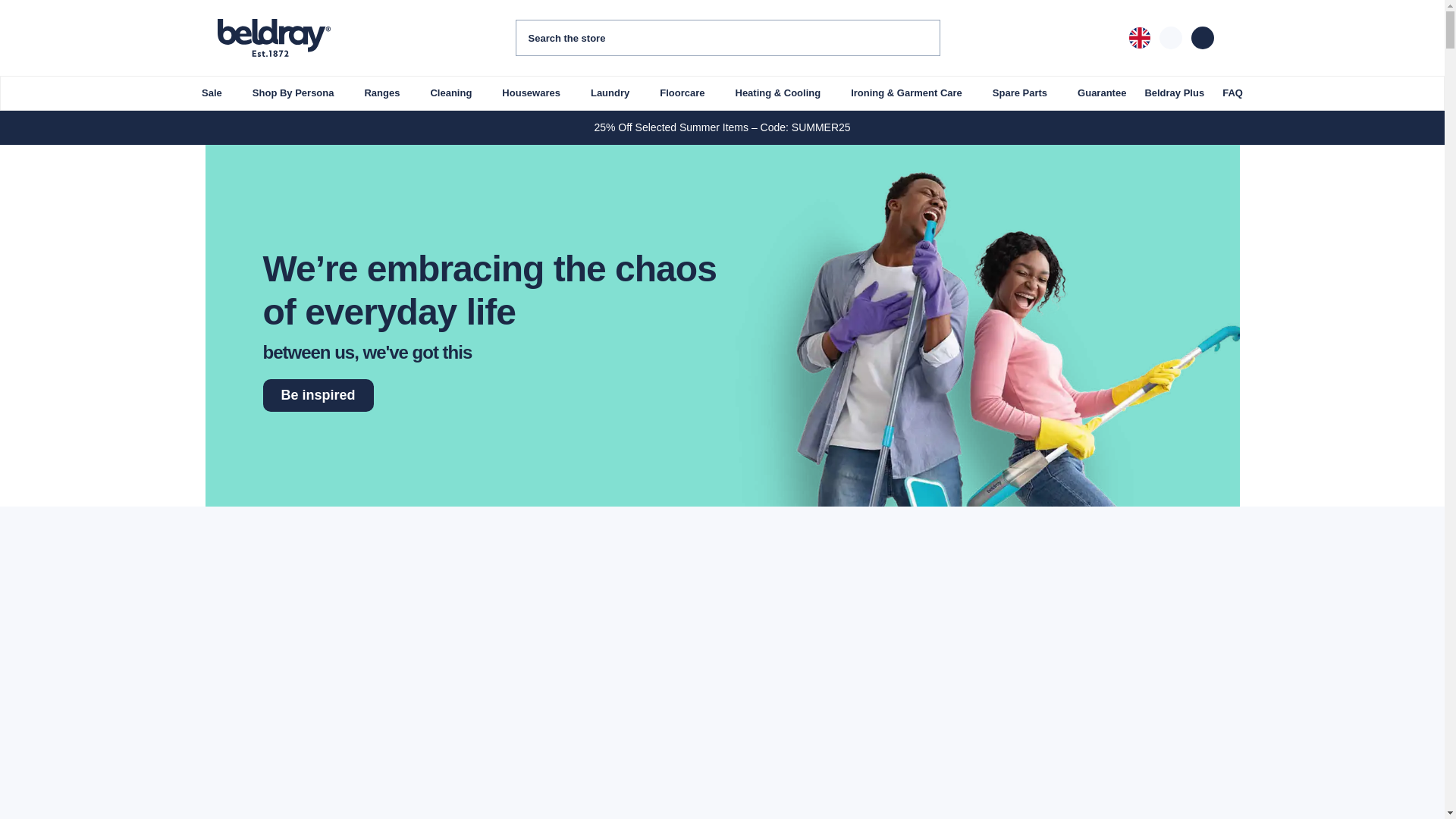 website screenshot of https://beldray.com/