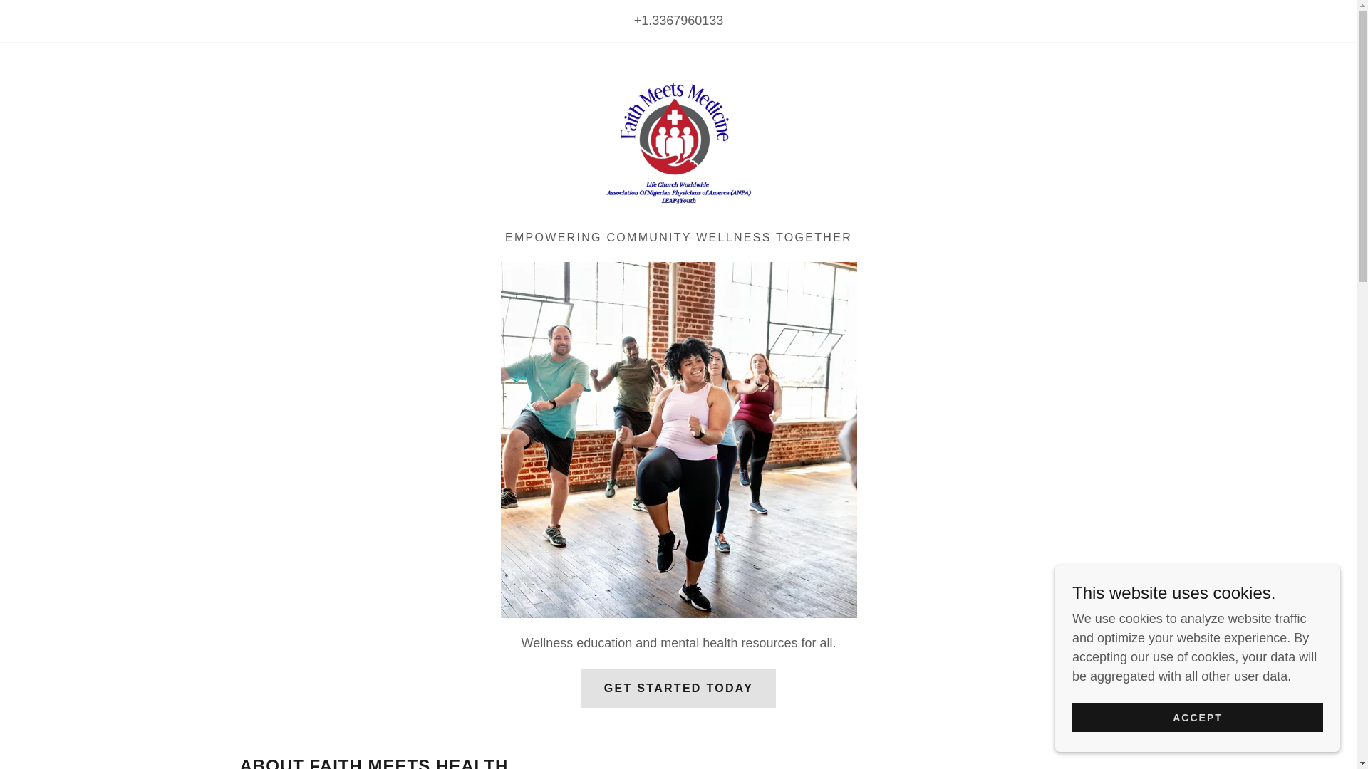 website screenshot of https://faithmeetsmedicine.org/