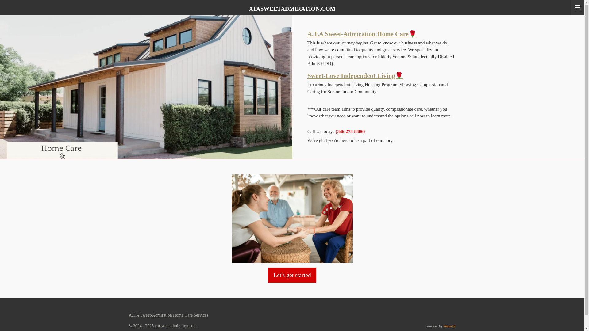 website screenshot of https://sweethomecare10.com/