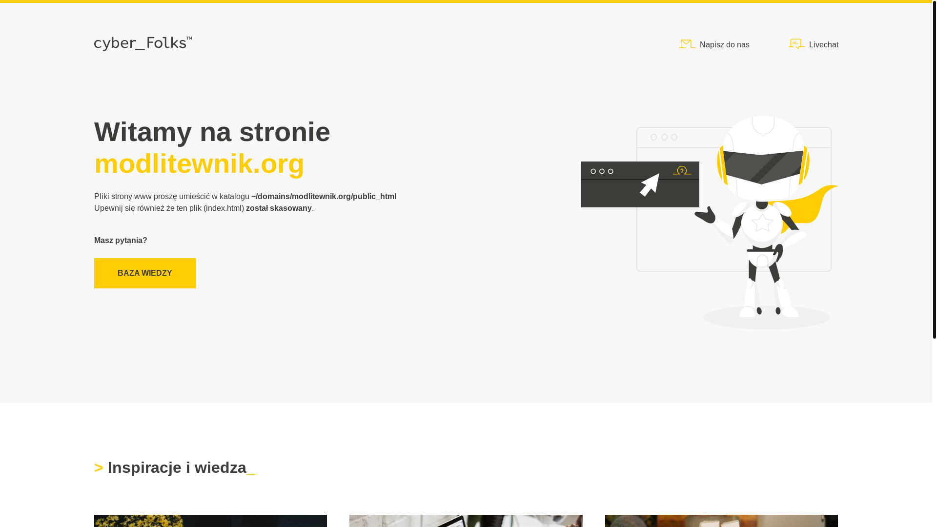website screenshot of https://modlitewnik.org/