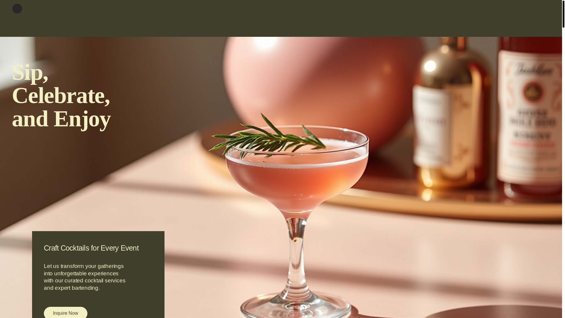 website screenshot of https://curatedcocktailsandco.com/