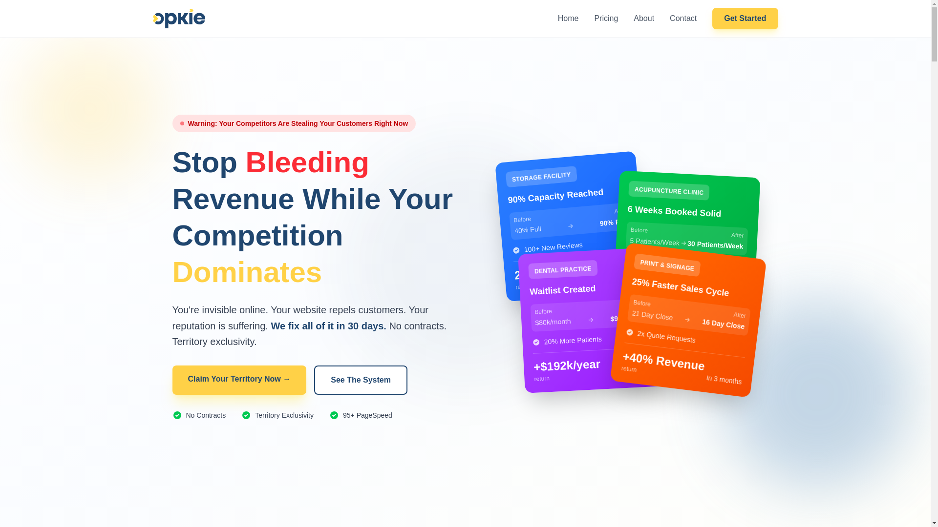 website screenshot of https://opkie-website.pages.dev/