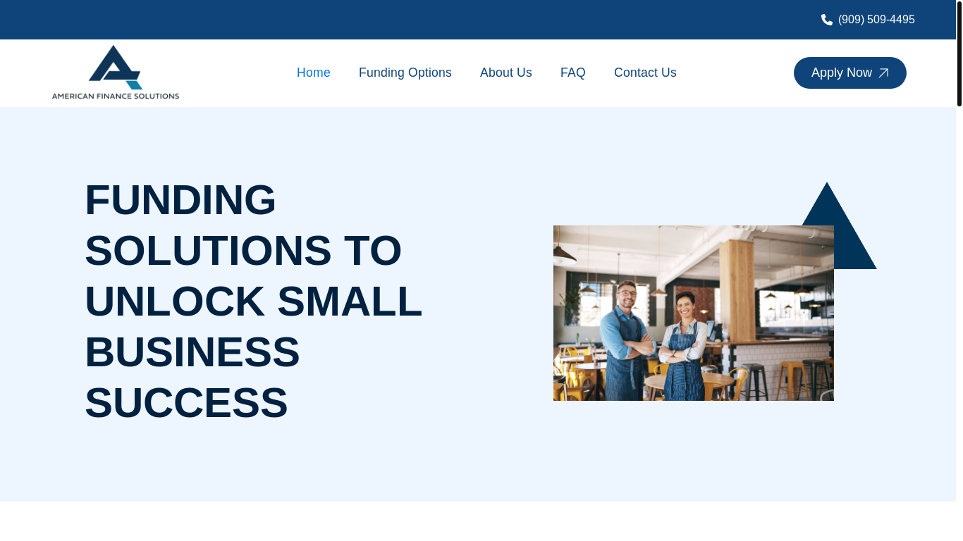 website screenshot of http://www.americanfinancesolution.com/