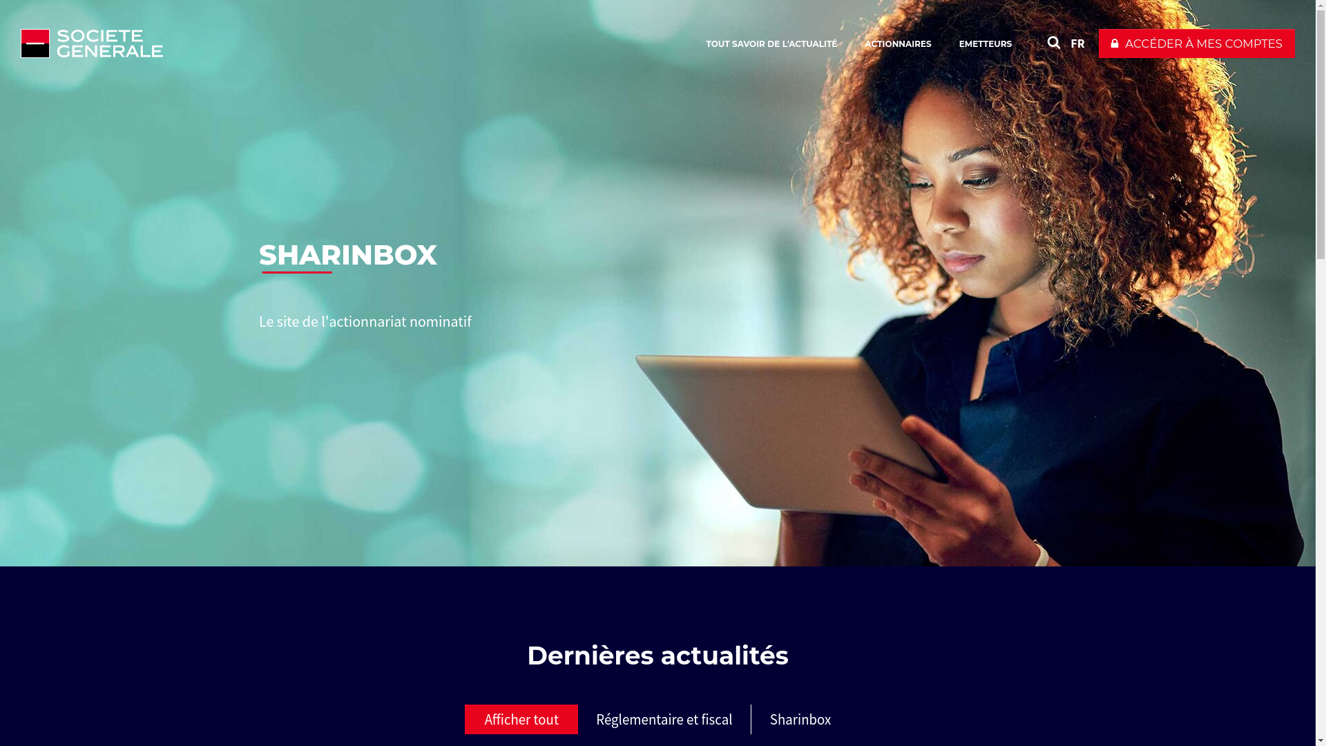 website screenshot of https://sharinbox.societegenerale.com/