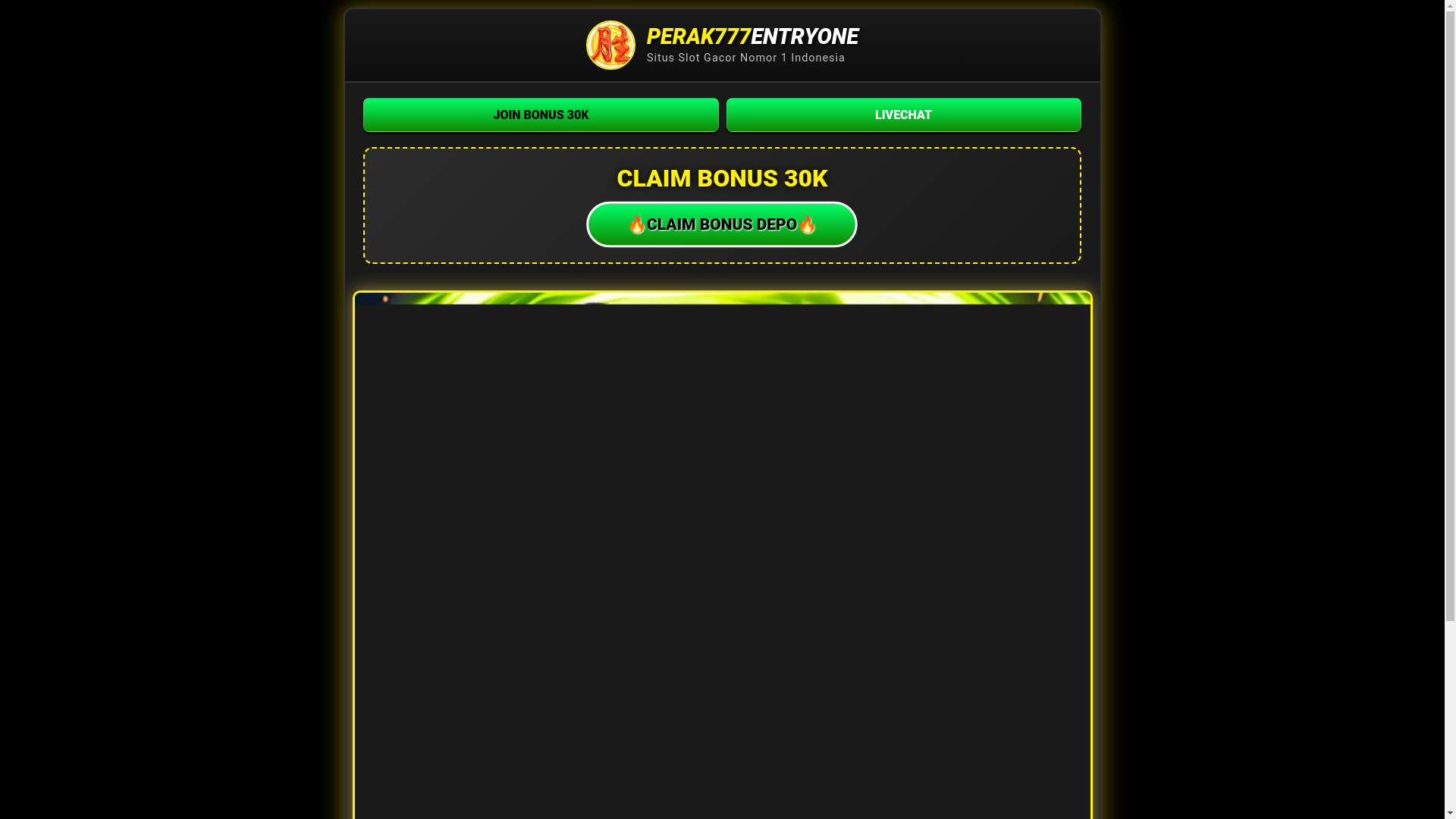 website screenshot of https://perak777entryone.online/