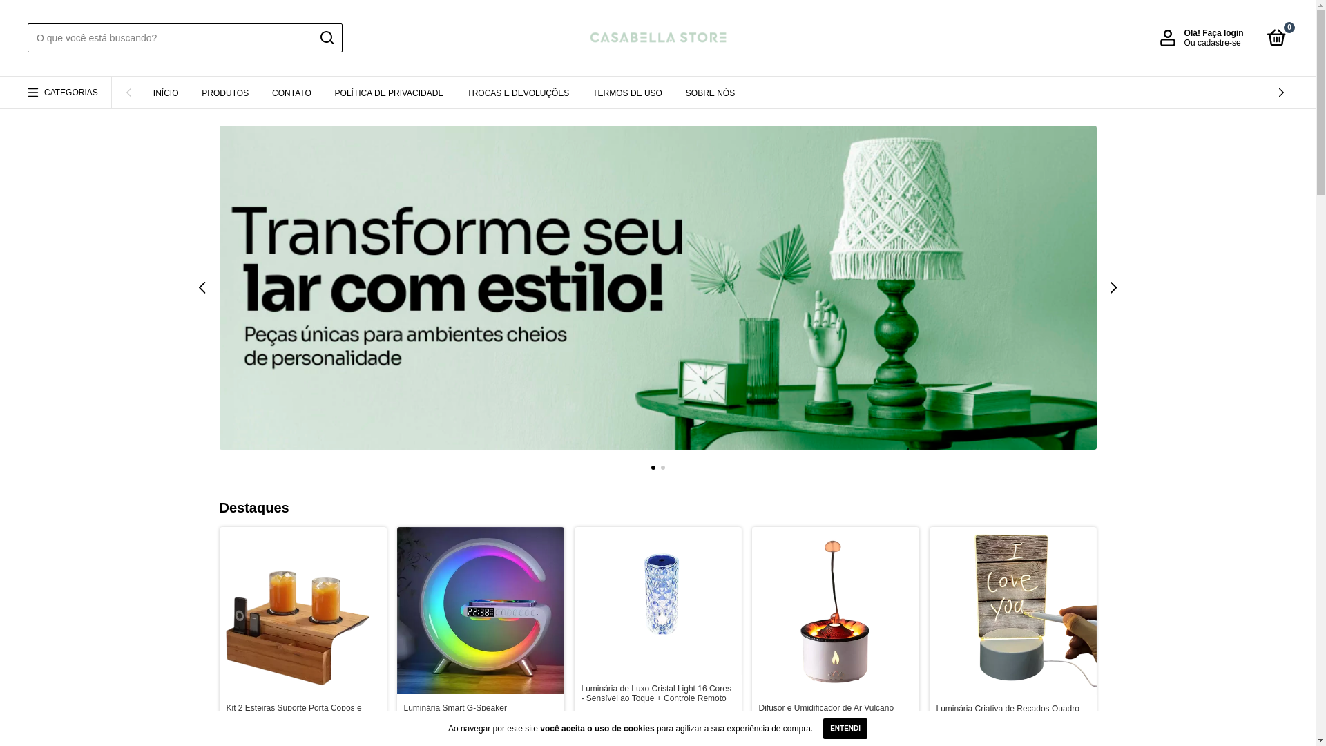 website screenshot of https://homecasabella.com.br/