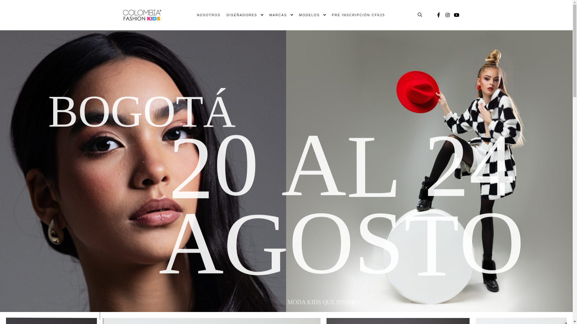 website screenshot of https://colombiafashionkids.com/
