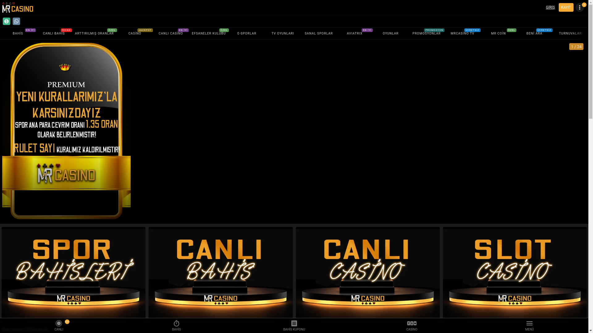 website screenshot of https://mrcasino731.com/