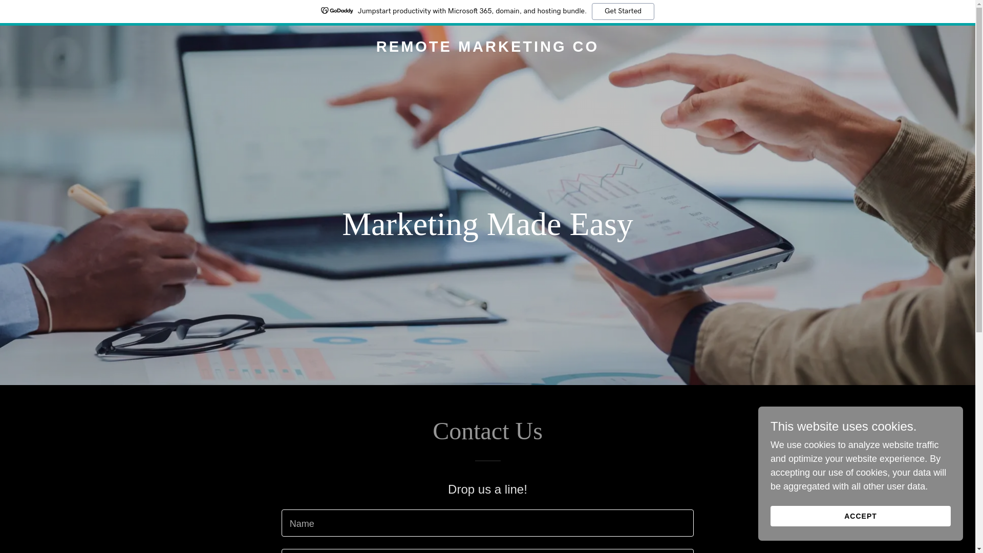 website screenshot of https://remotemarketingco.com/