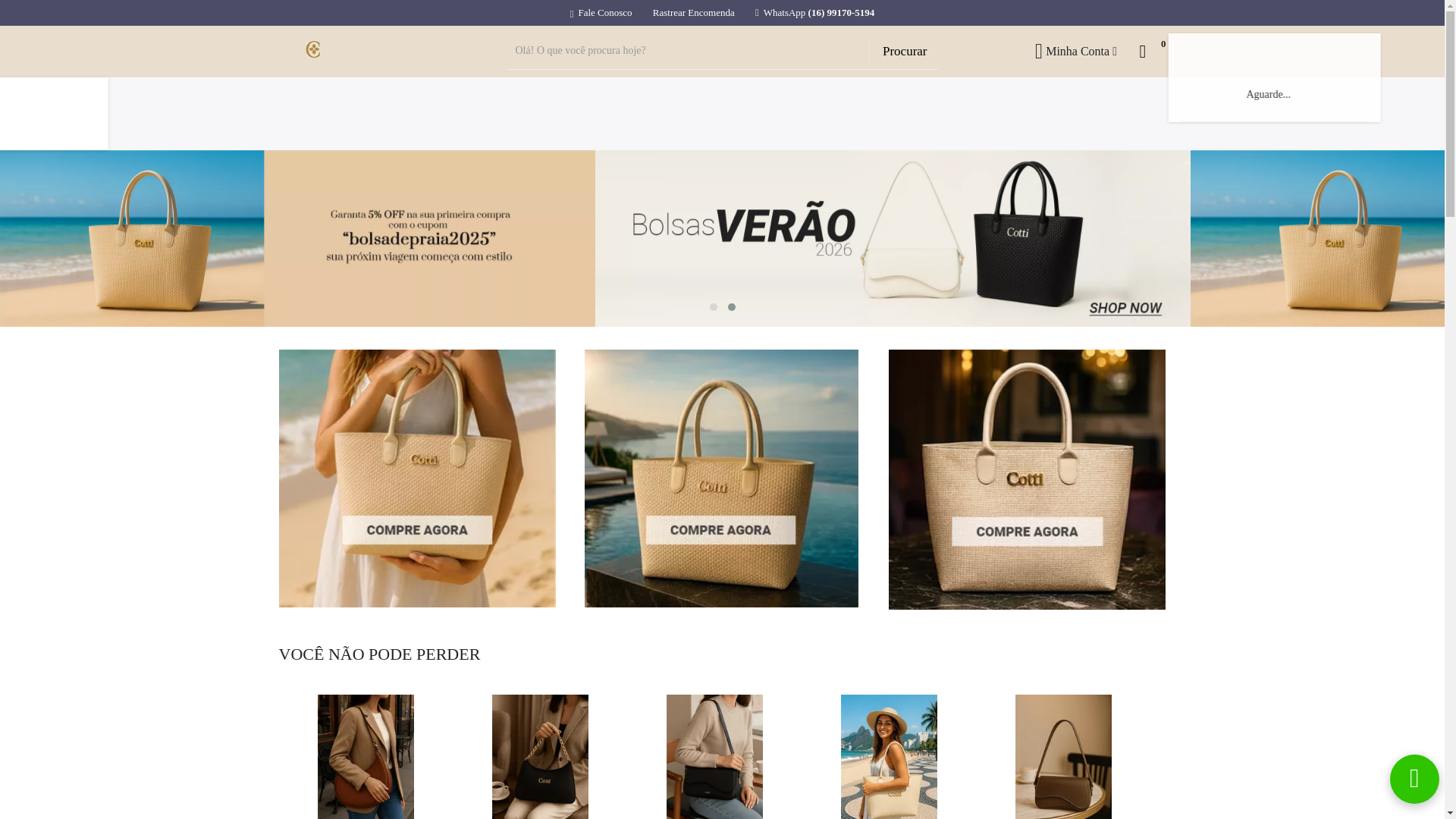 website screenshot of https://cottistore.com.br/