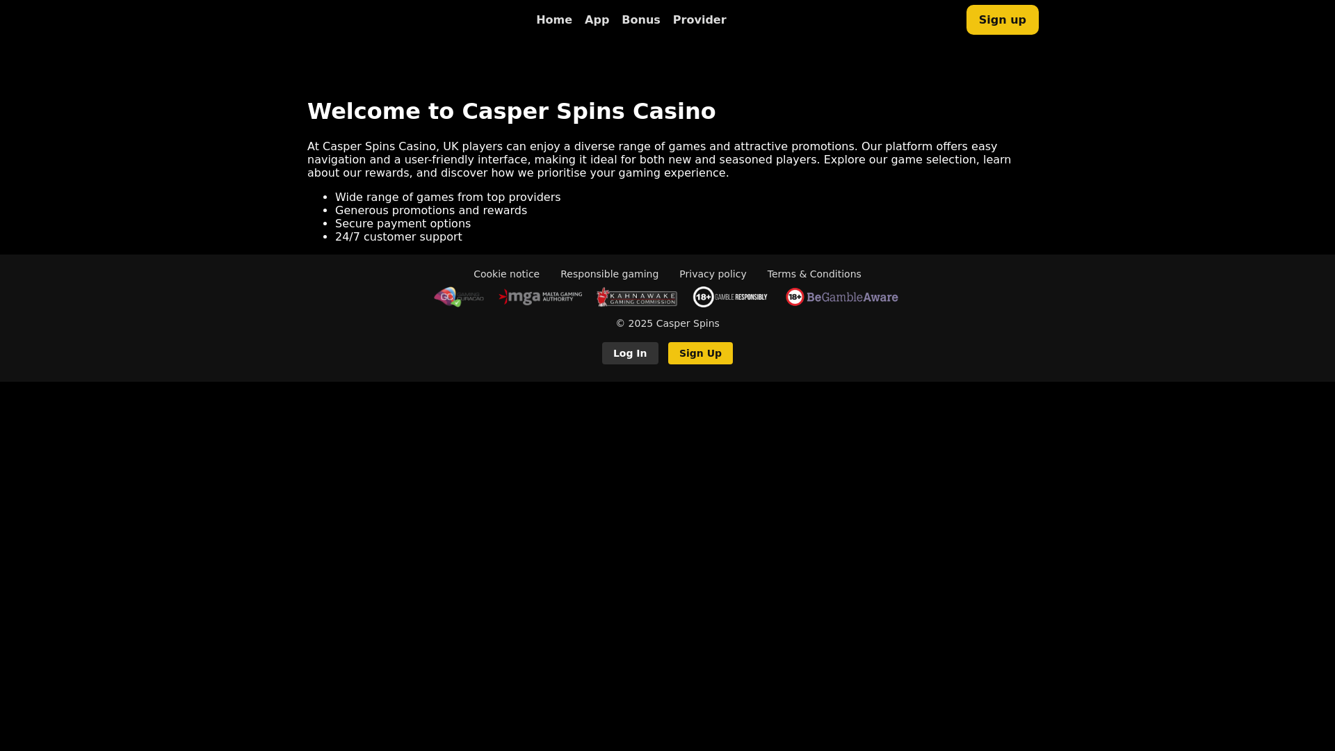 website screenshot of https://casperspins-games.pages.dev/