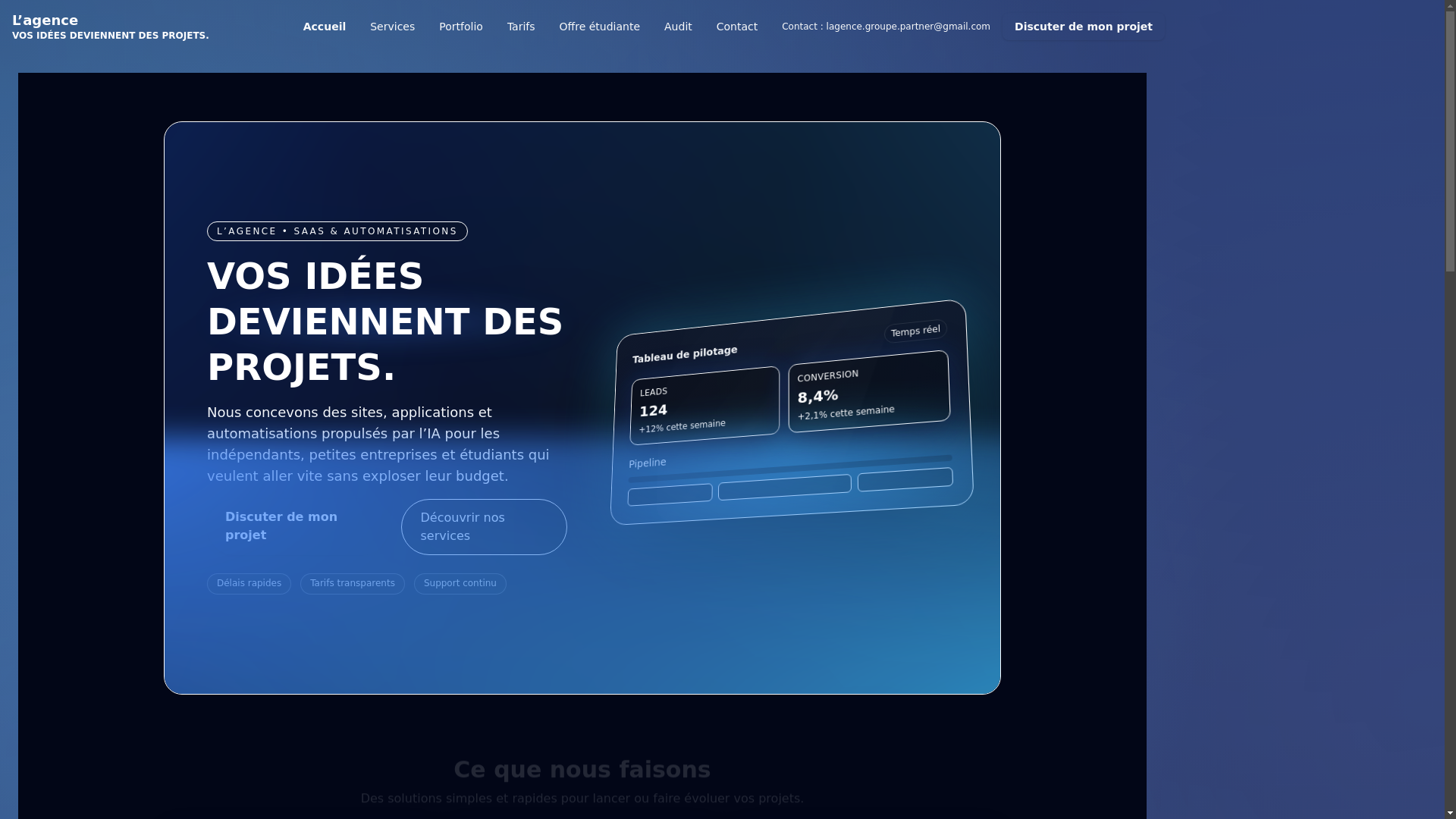 website screenshot of https://lagencepartners.com/