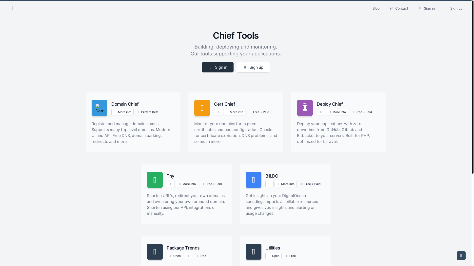 website screenshot of https://chief.computer/
