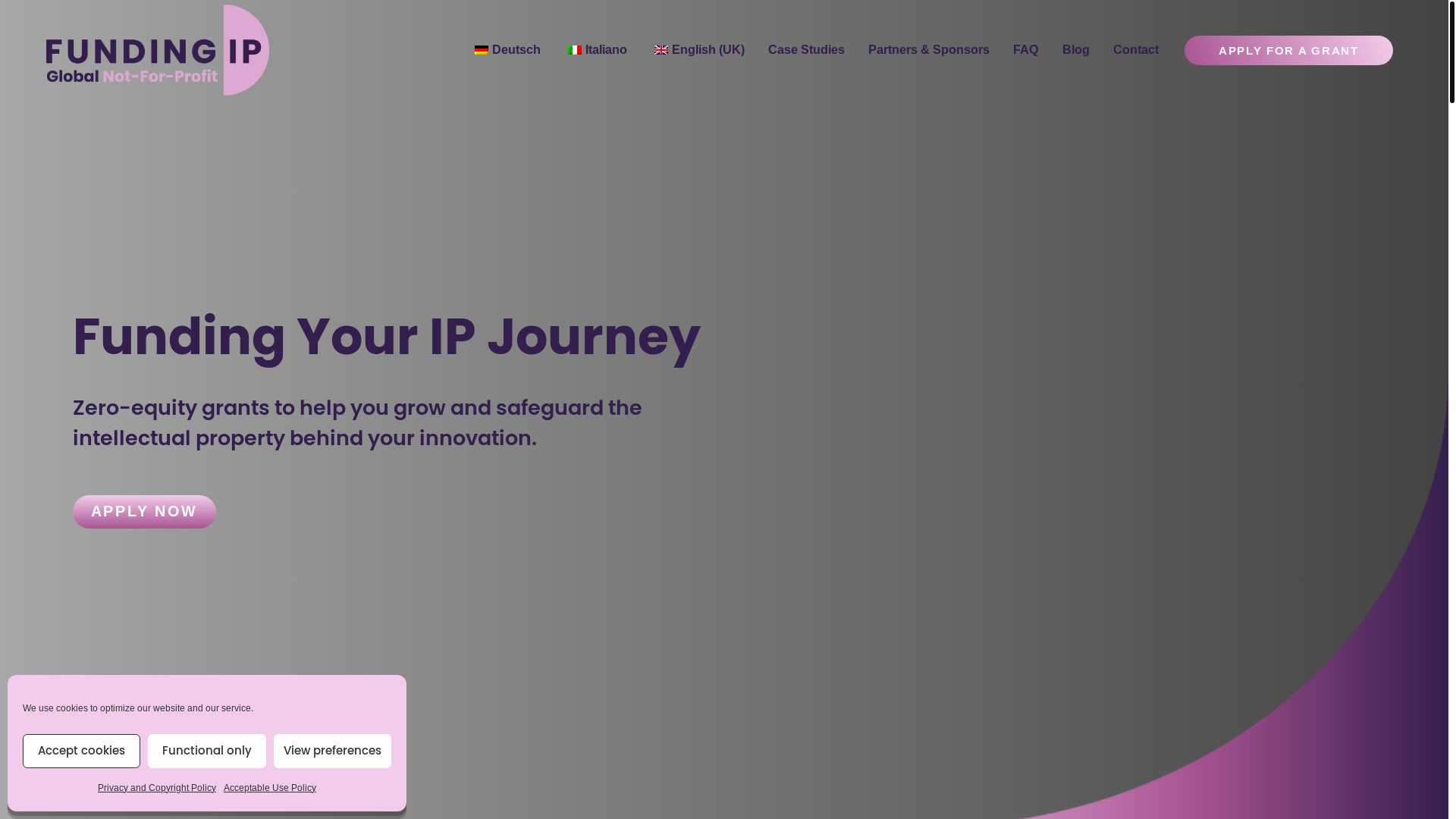 website screenshot of https://fundingip.com/