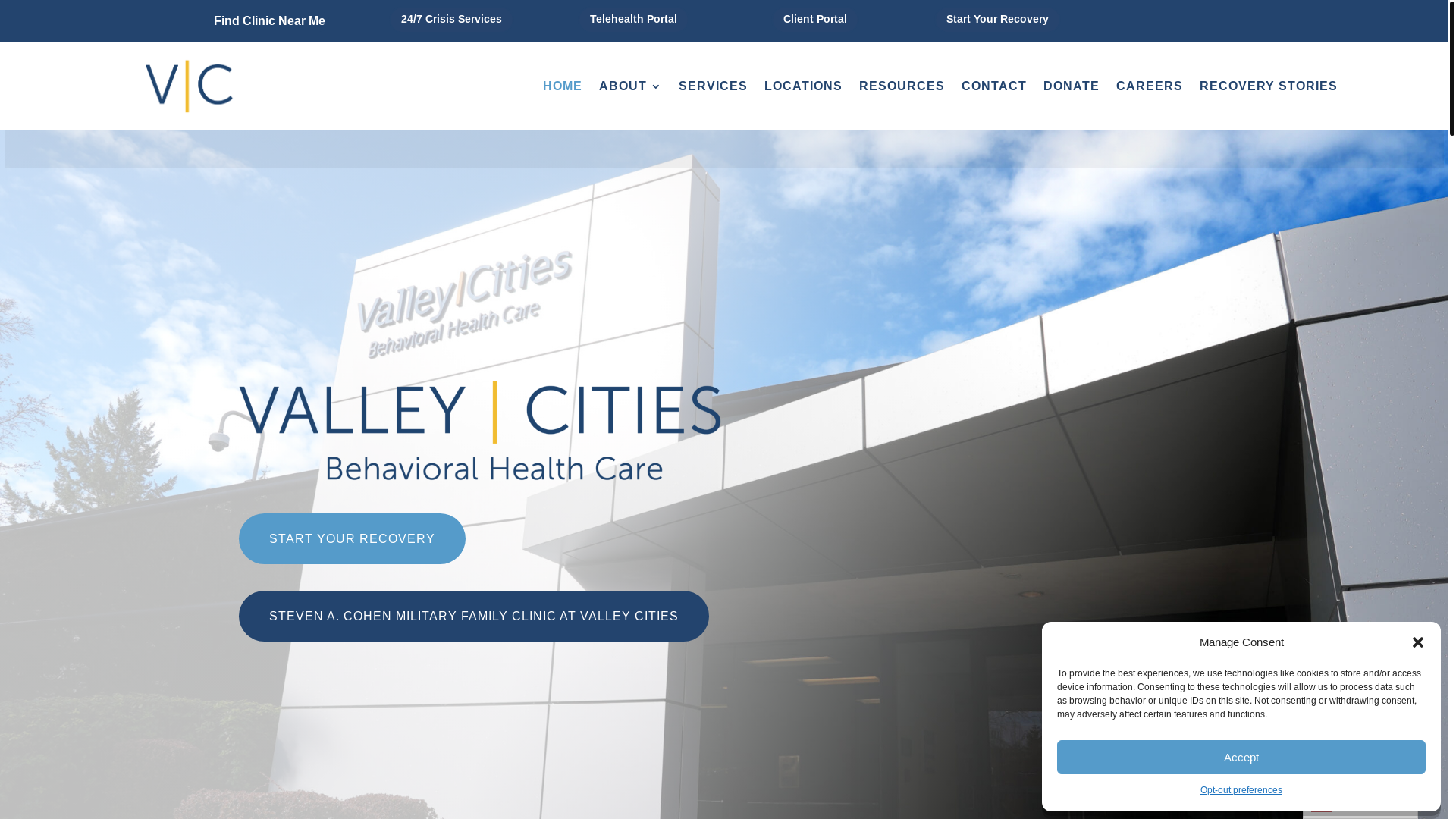 website screenshot of https://valleycities.health/
