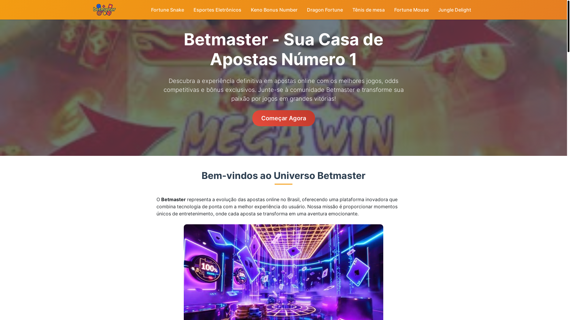 website screenshot of https://betmaster77.com/