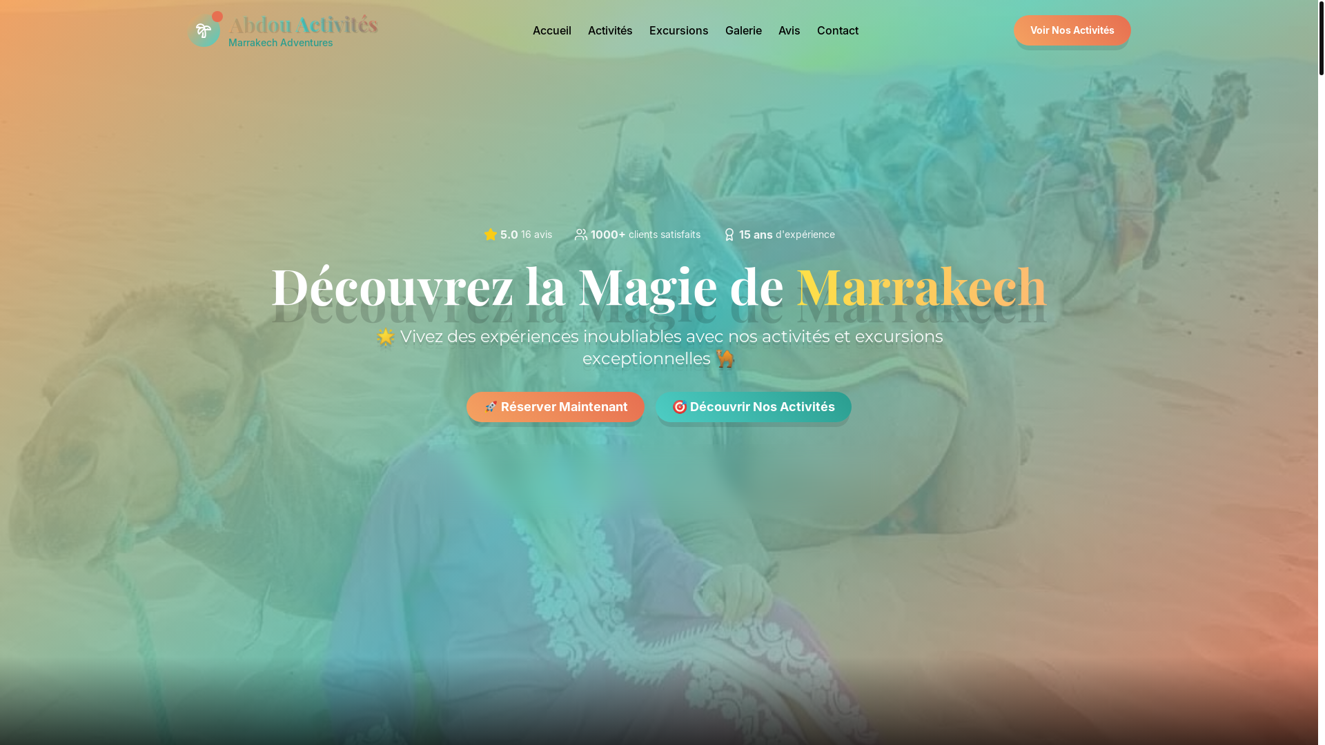 website screenshot of https://activitestoursmarrakech.com/