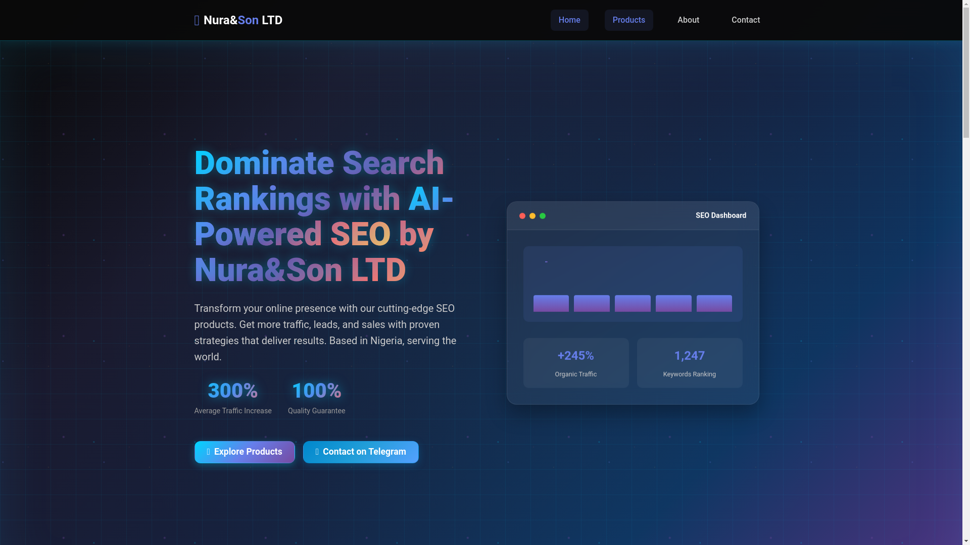 website screenshot of https://nura-n-son-seo.com/