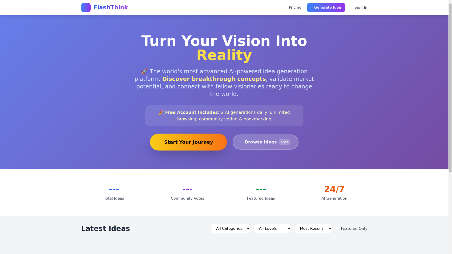 website screenshot of https://flashthink.pages.dev/