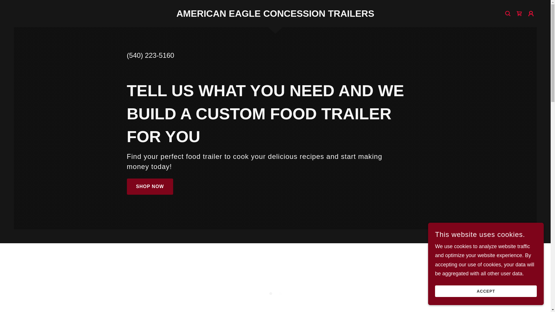 website screenshot of https://aeconcessiontrailers.us/