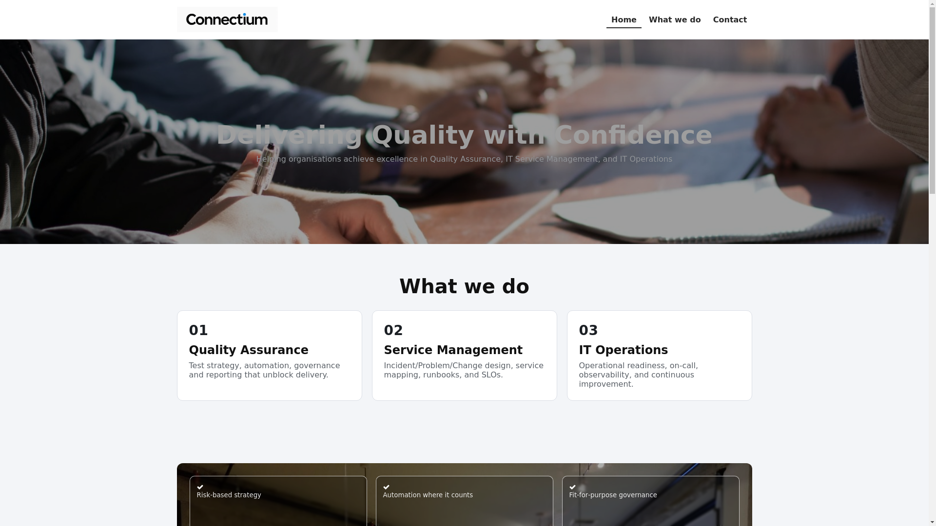 website screenshot of https://connectium-site.pages.dev/
