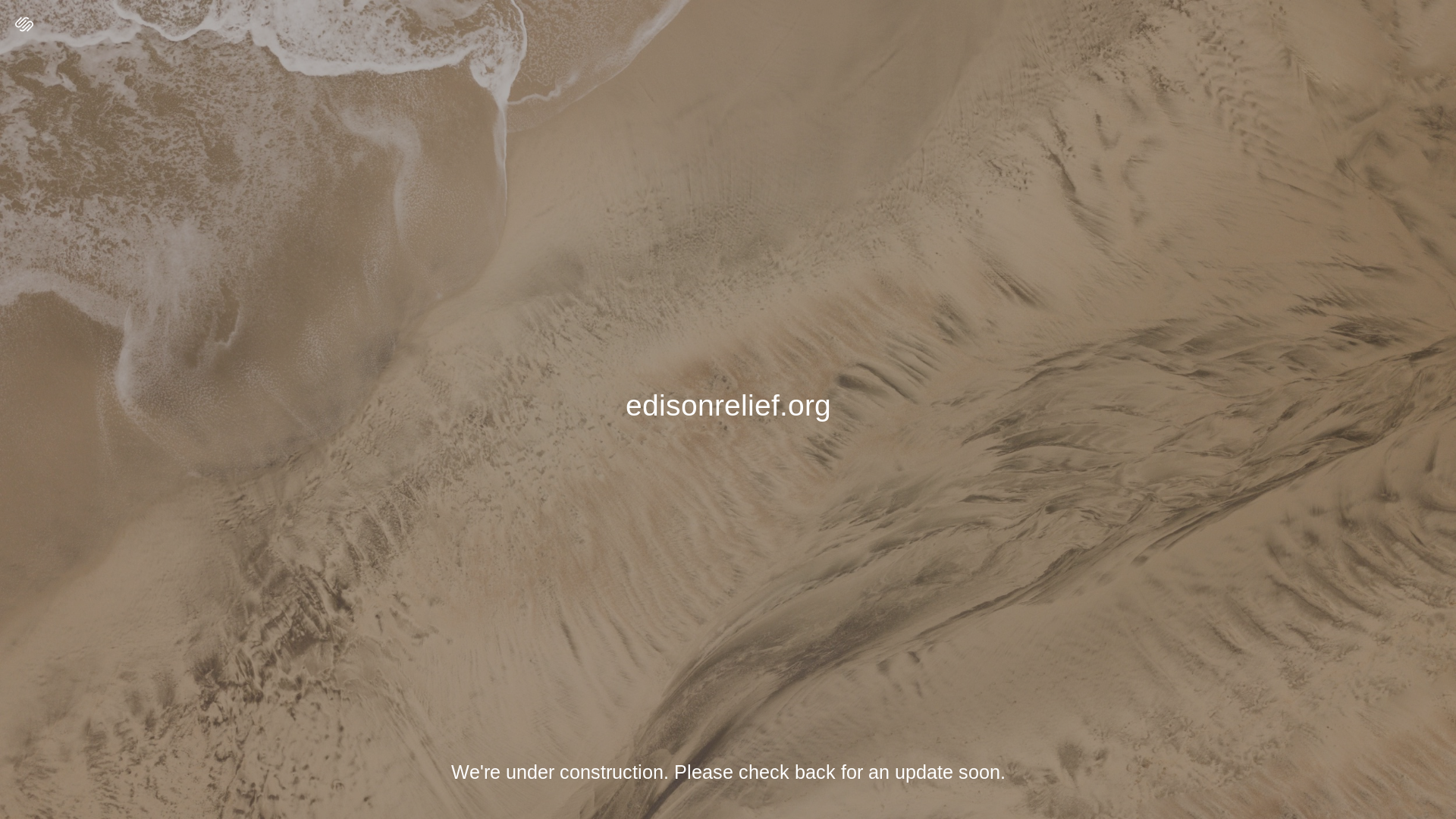 website screenshot of https://edisonrelief.org/