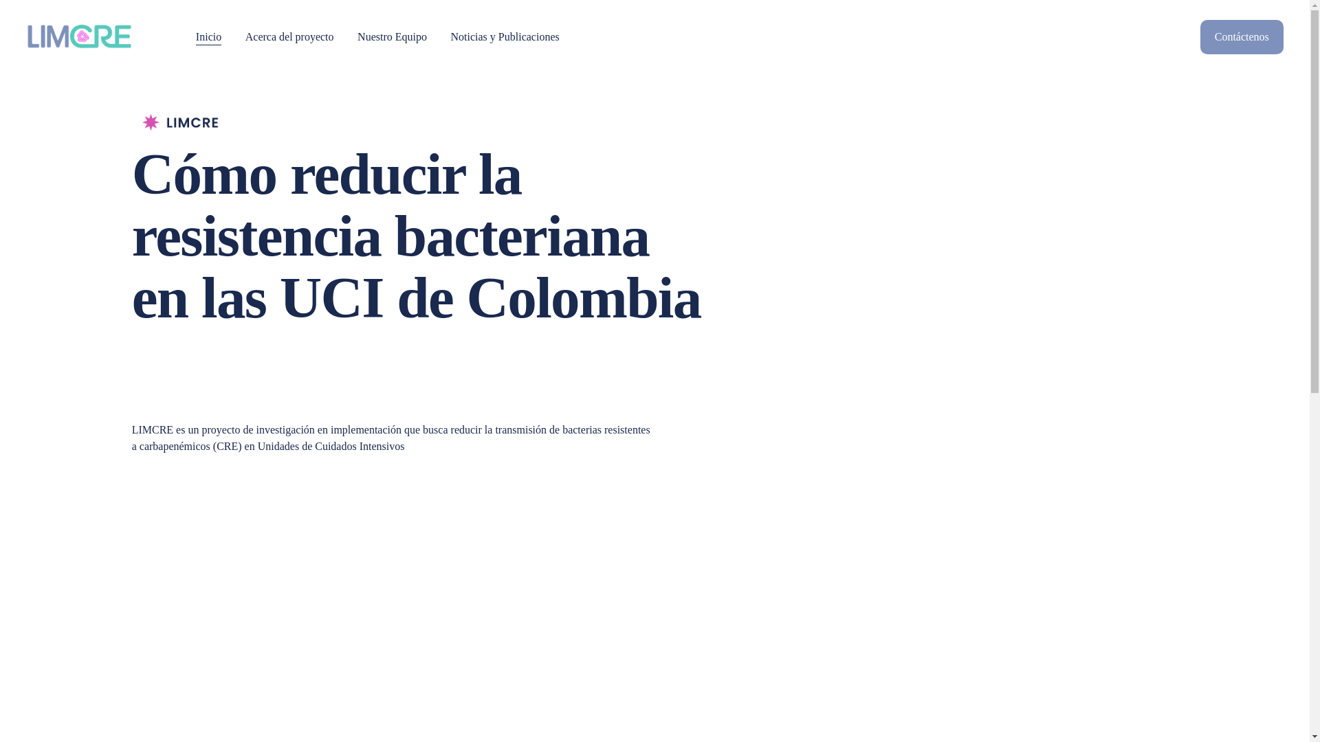 website screenshot of https://proyectolimcre.com/