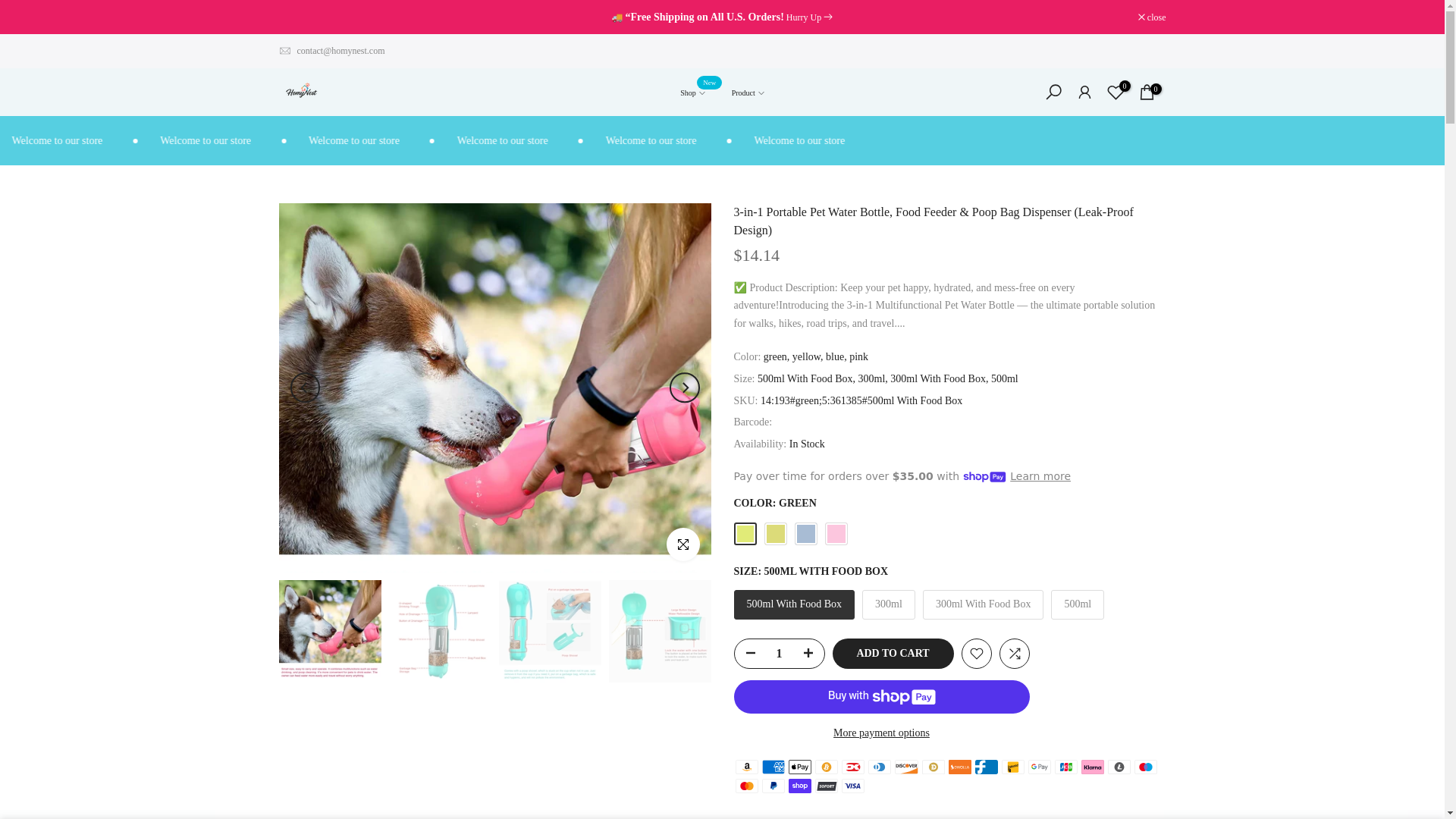 website screenshot of https://shophomynest.com/