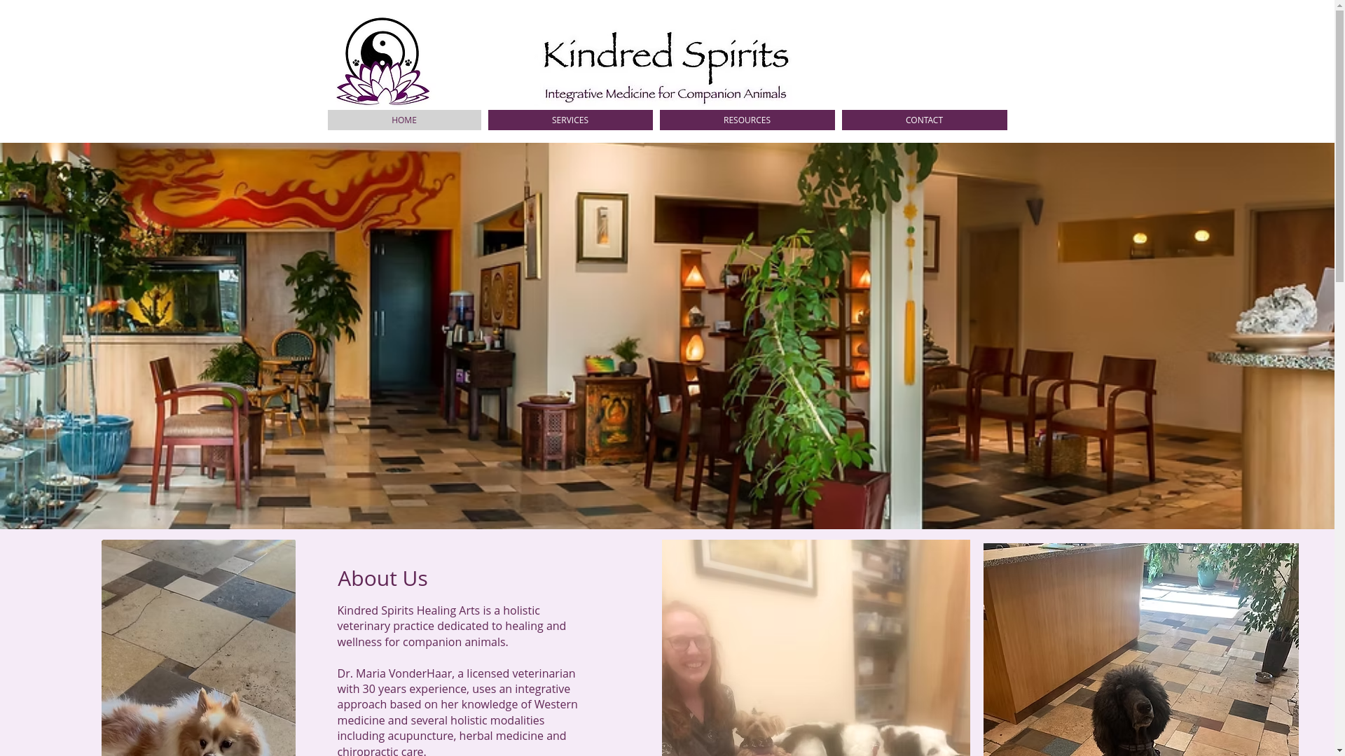 website screenshot of https://kindredspiritshealings.com/
