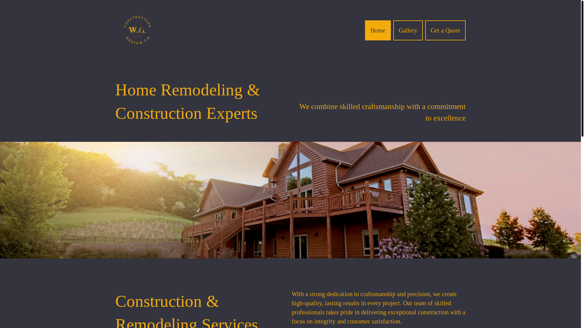 website screenshot of https://wgconstructiondesign.com/